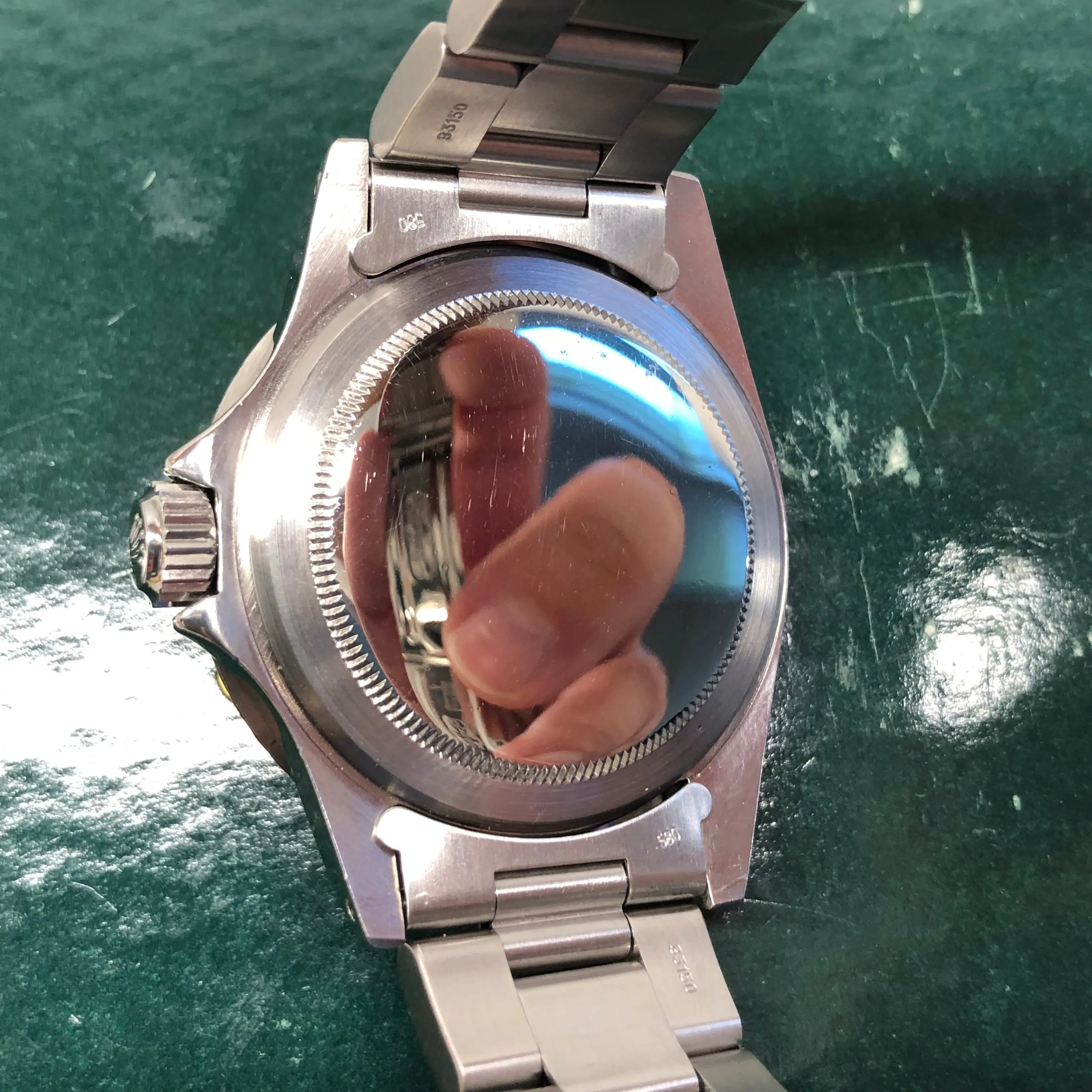 1971 Rolex Submariner 5512 Stainless Steel Oyster Automatic Serif Font Wristwatch