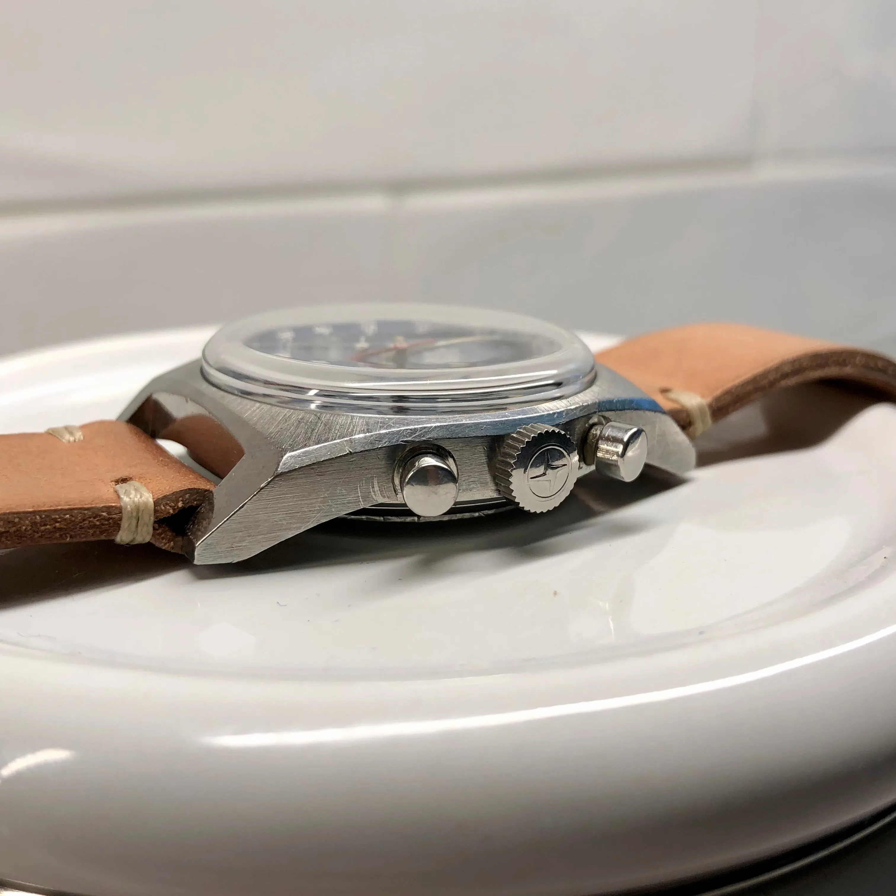 1971 Zenith El Primero A3818 Cover Girl Steel Chronograph Vintage Wristwatch