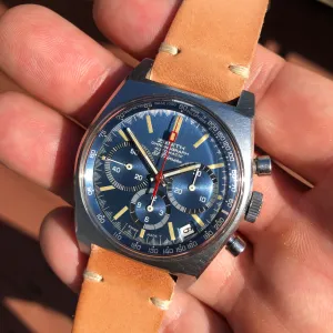 1971 Zenith El Primero A3818 Cover Girl Steel Chronograph Vintage Wristwatch