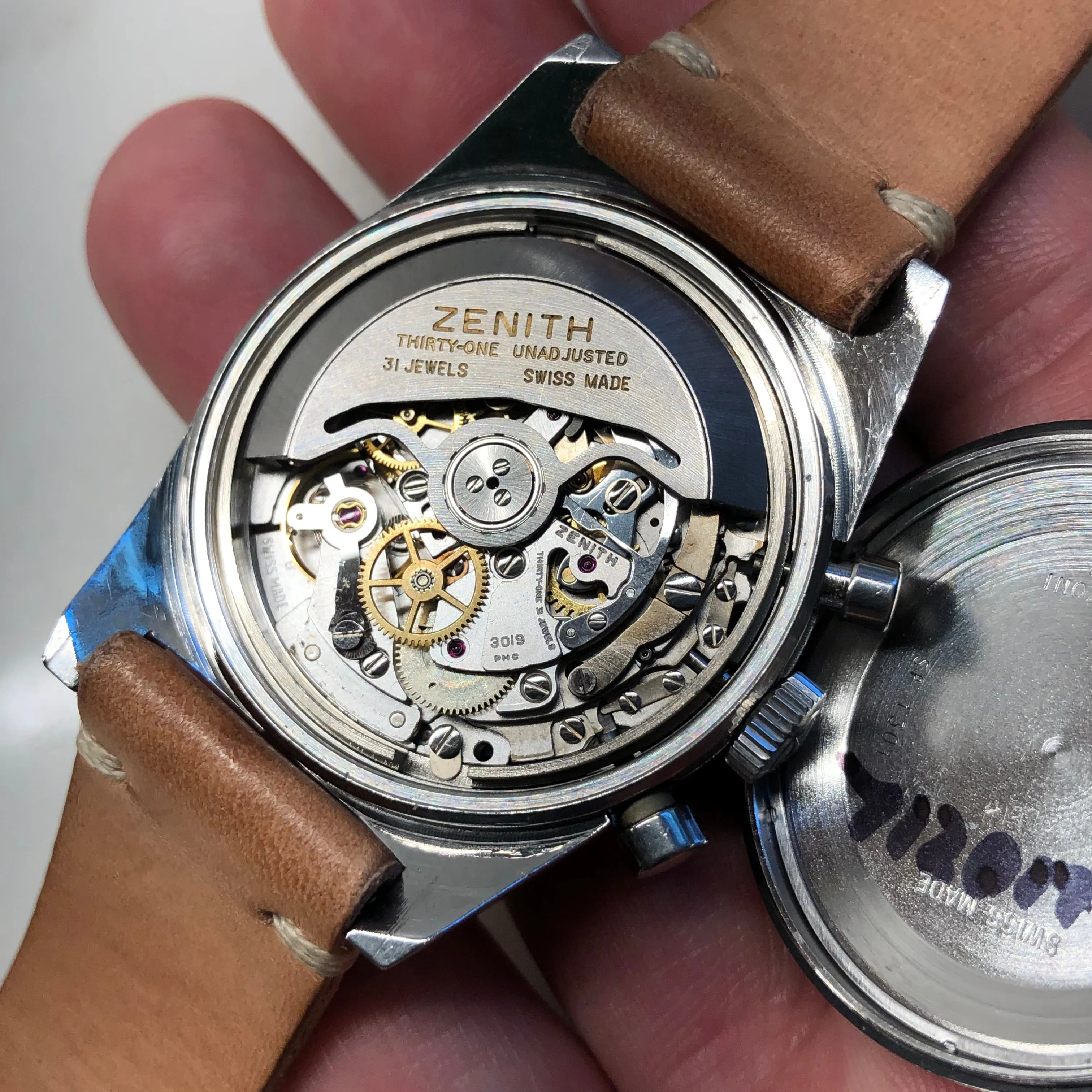 1971 Zenith El Primero A3818 Cover Girl Steel Chronograph Vintage Wristwatch