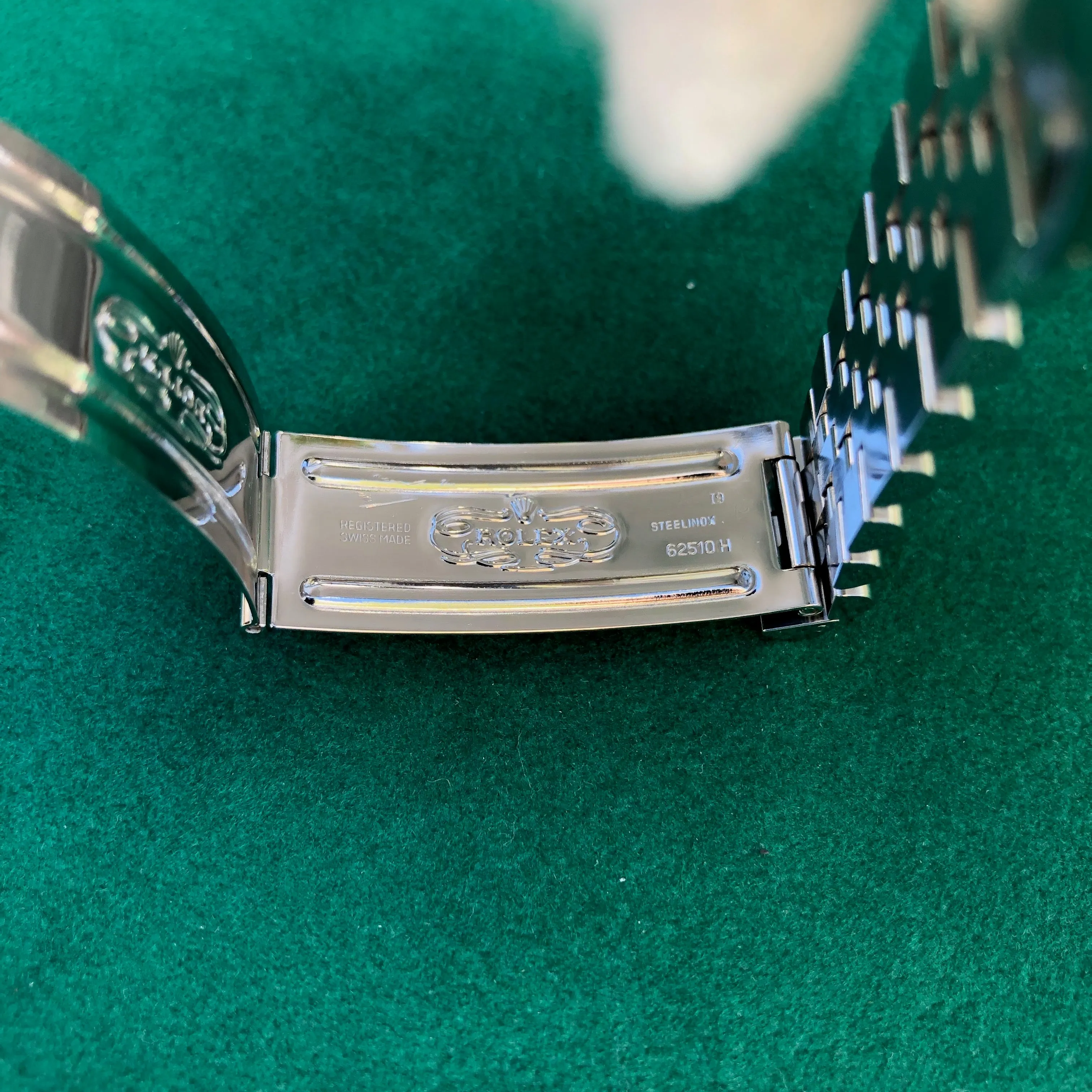 1985 Rolex Datejust 16030 Black Stick Engine Turned Wristwatch Box Papers