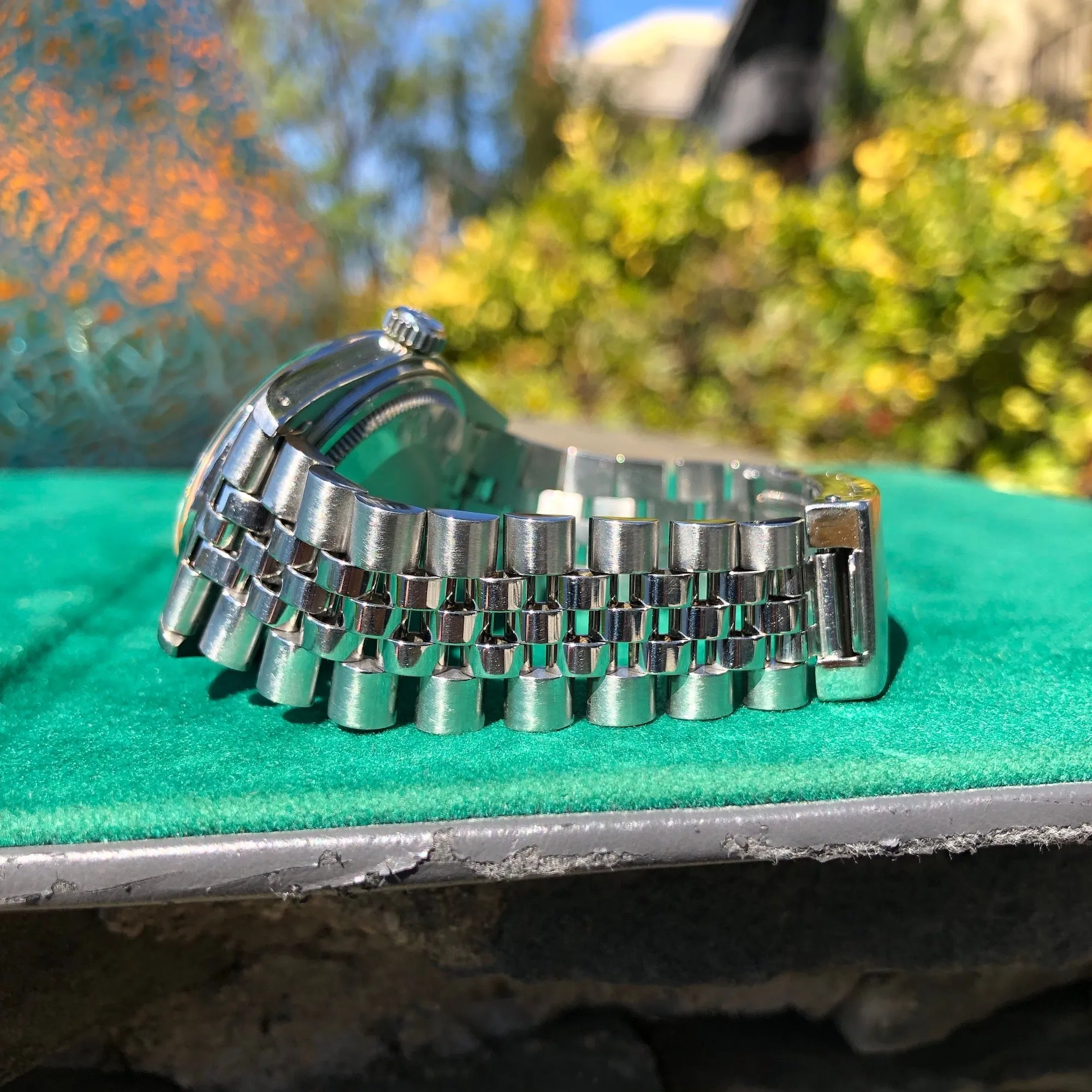 1985 Rolex Datejust 16030 Black Stick Engine Turned Wristwatch Box Papers