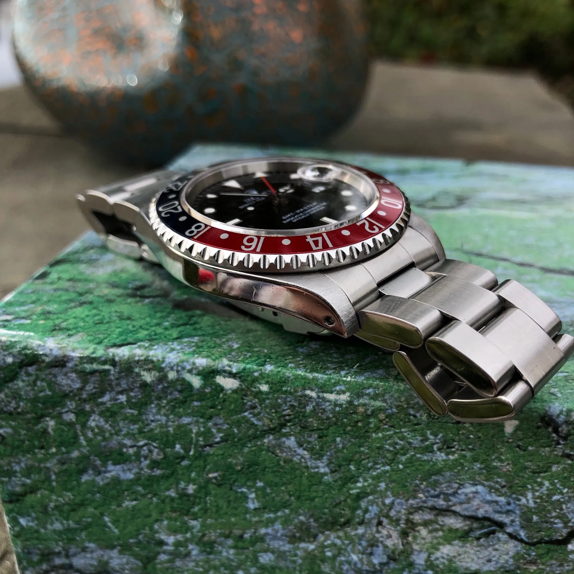 1997 Rolex GMT Master 16700 Stainless Steel Pepsi "U" Serial Caliber 3175 Wristwatch Box Papers