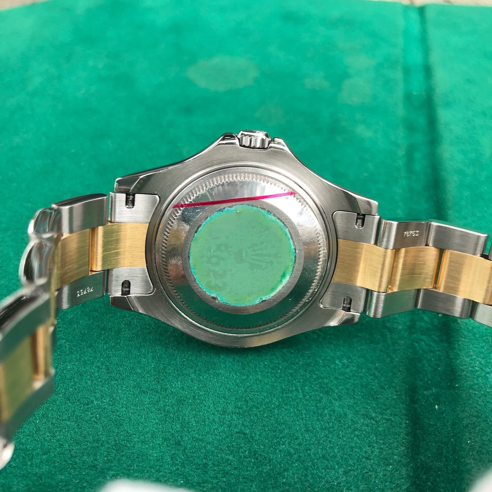 1999 Rolex Yachtmaster 168623 Two Tone Steel Gold 35mm White Oyster Wristwatch Box Papers