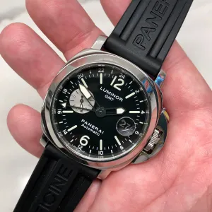 2002 Panerai Luminor GMT PAM 88 Automatic Stainless Steel 44mm Wristwatch
