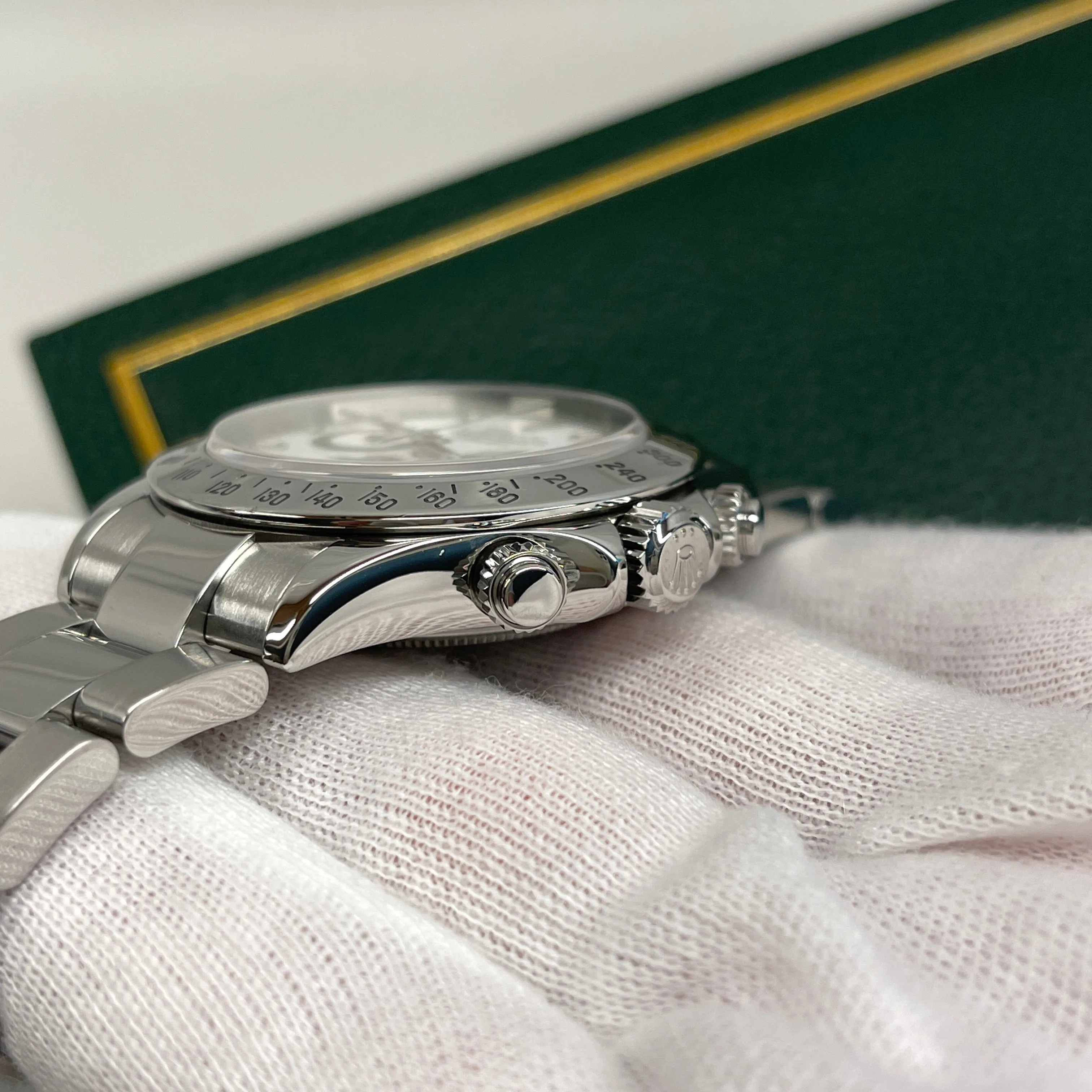 2003 Rolex Daytona Cosmograph 116520 White Steel Oyster Automatic Chronograph