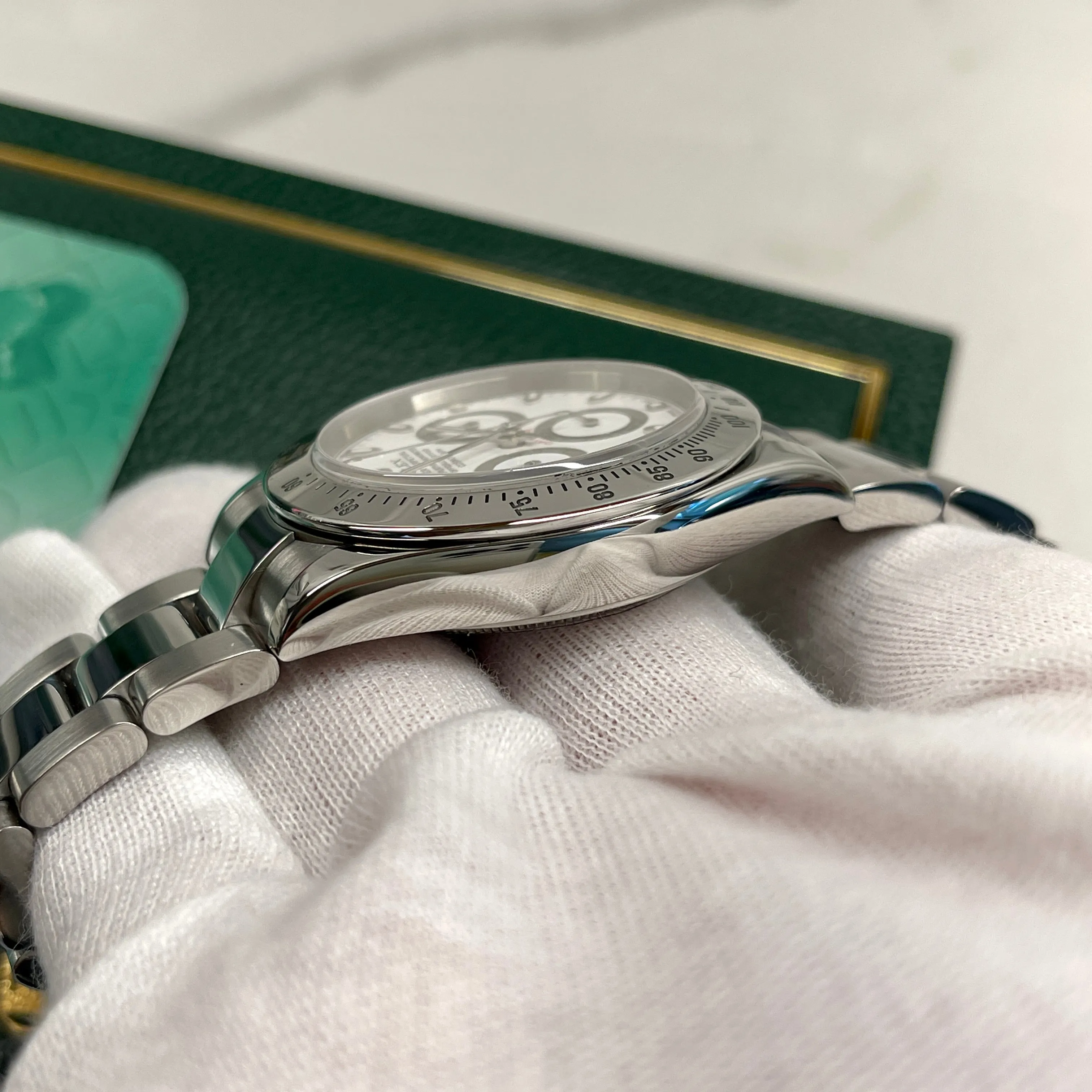 2003 Rolex Daytona Cosmograph 116520 White Steel Oyster Automatic Chronograph