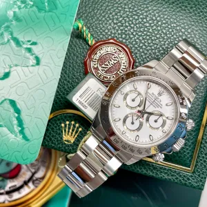 2003 Rolex Daytona Cosmograph 116520 White Steel Oyster Automatic Chronograph