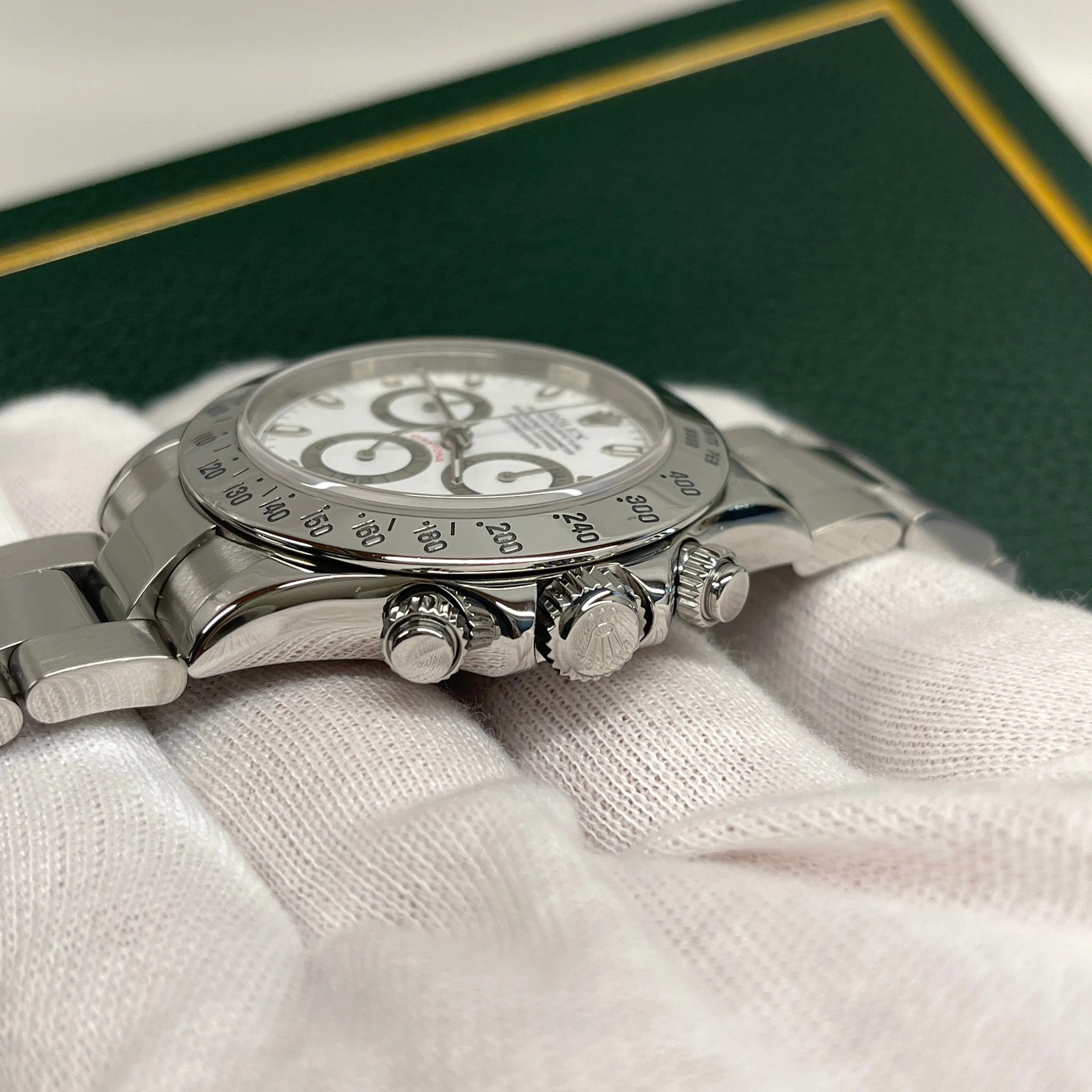 2003 Rolex Daytona Cosmograph 116520 White Steel Oyster Automatic Chronograph