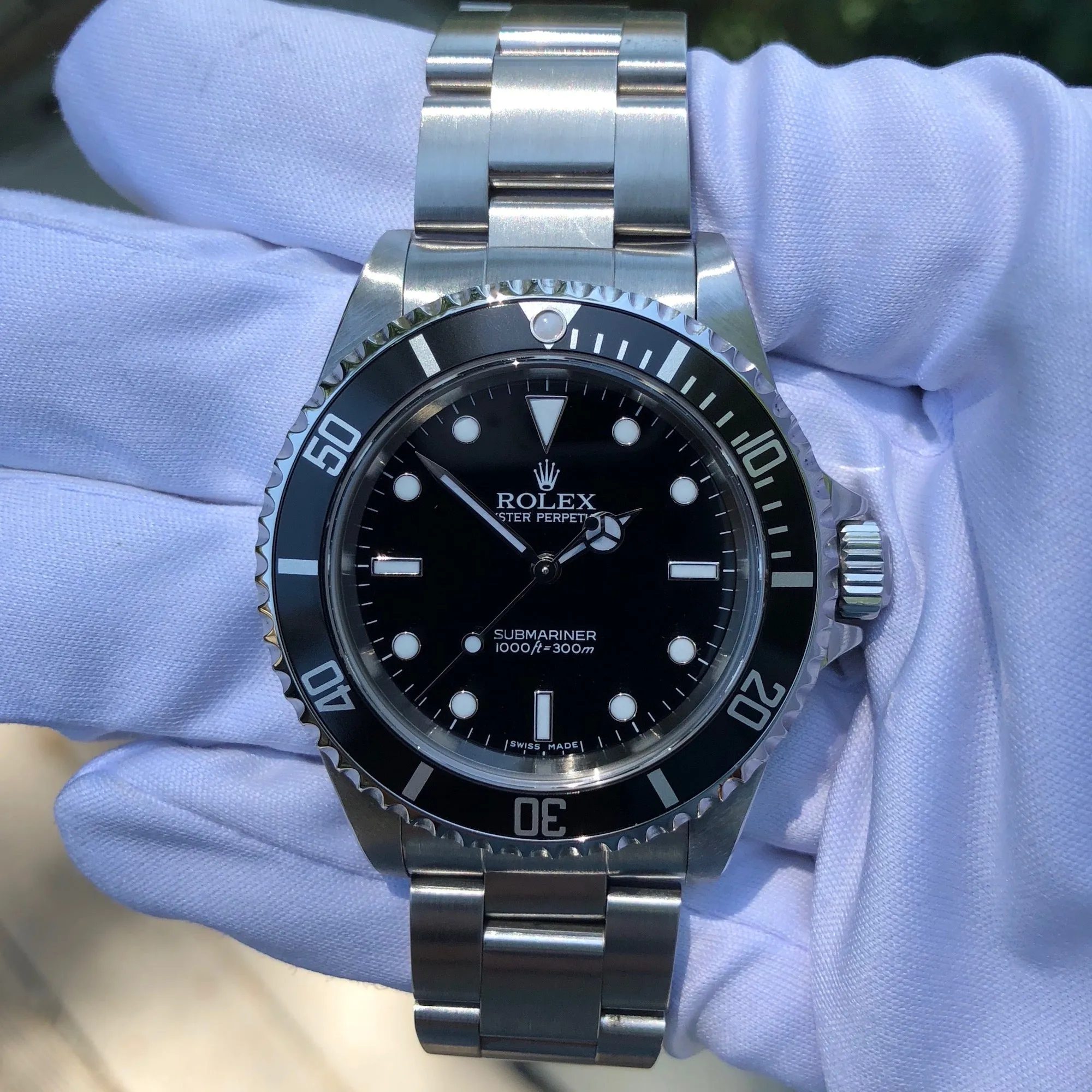 2007 Rolex Submariner 14060 No Date Stainless Steel Wristwatch Box & Papers