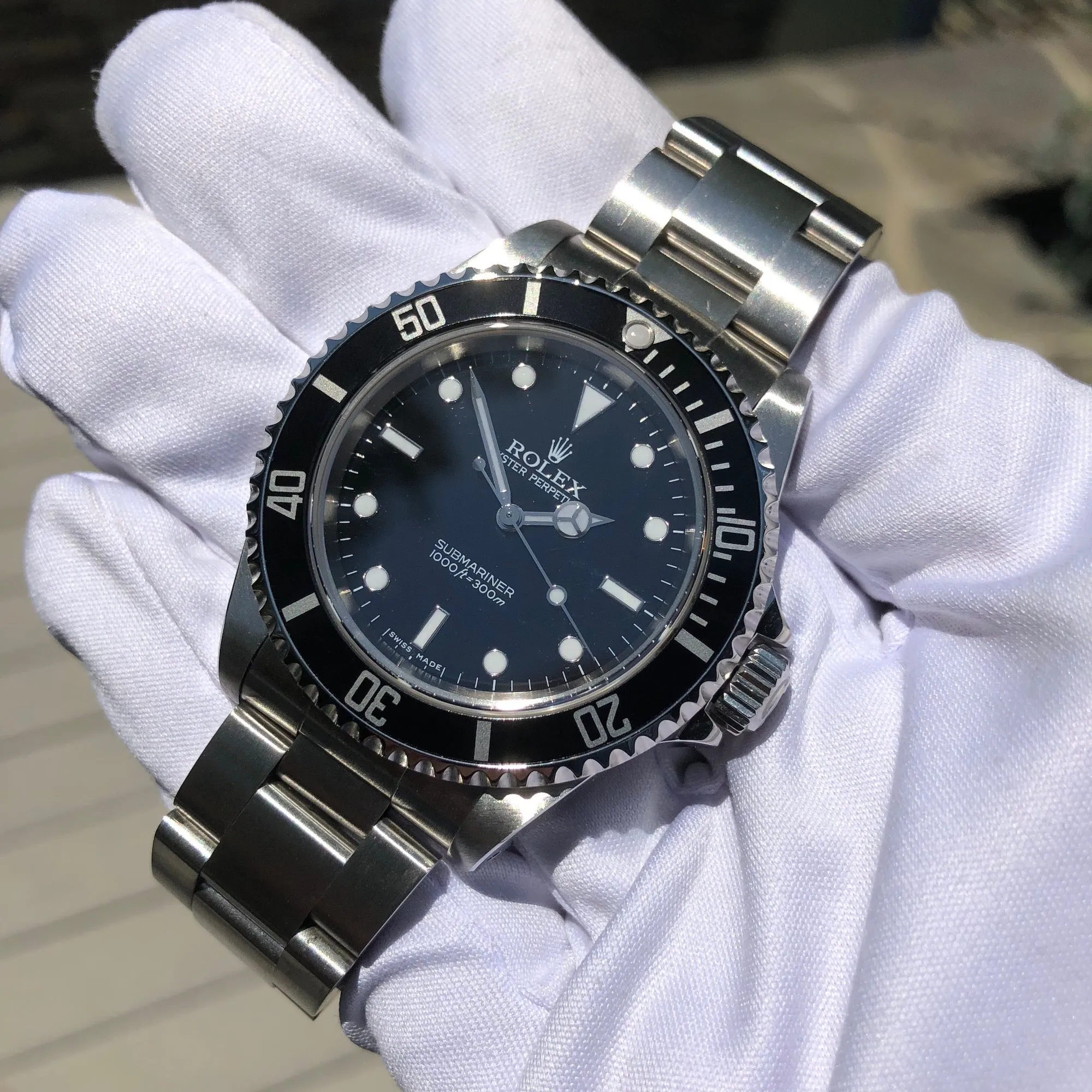 2007 Rolex Submariner 14060 No Date Stainless Steel Wristwatch Box & Papers