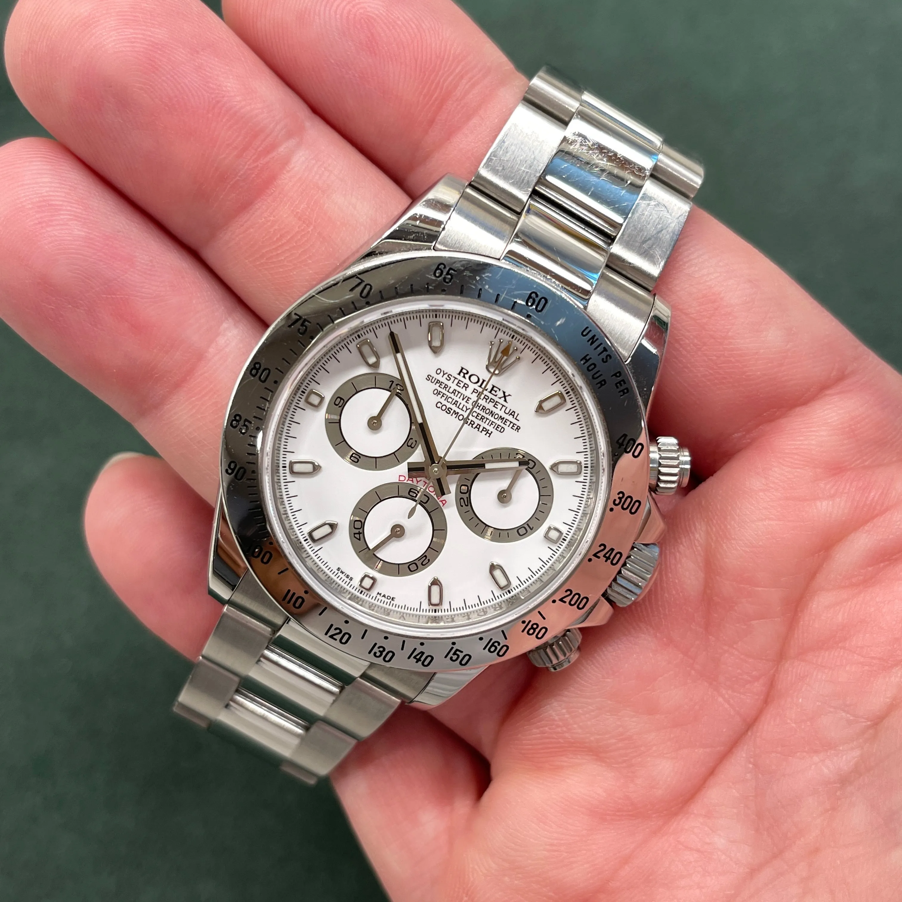 2008 Rolex Daytona Cosmograph 116520 White Steel Oyster Automatic Chronograph