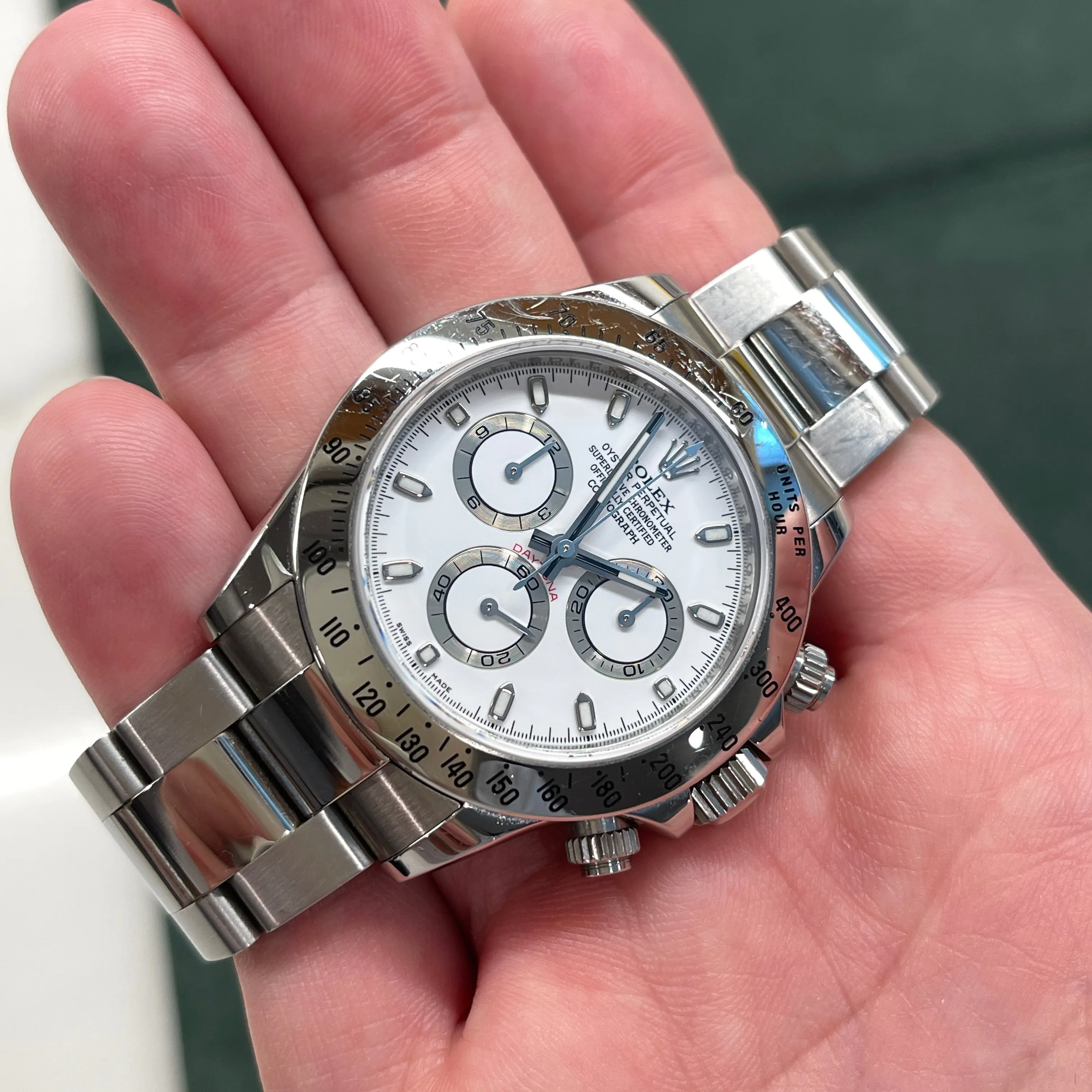2008 Rolex Daytona Cosmograph 116520 White Steel Oyster Automatic Chronograph