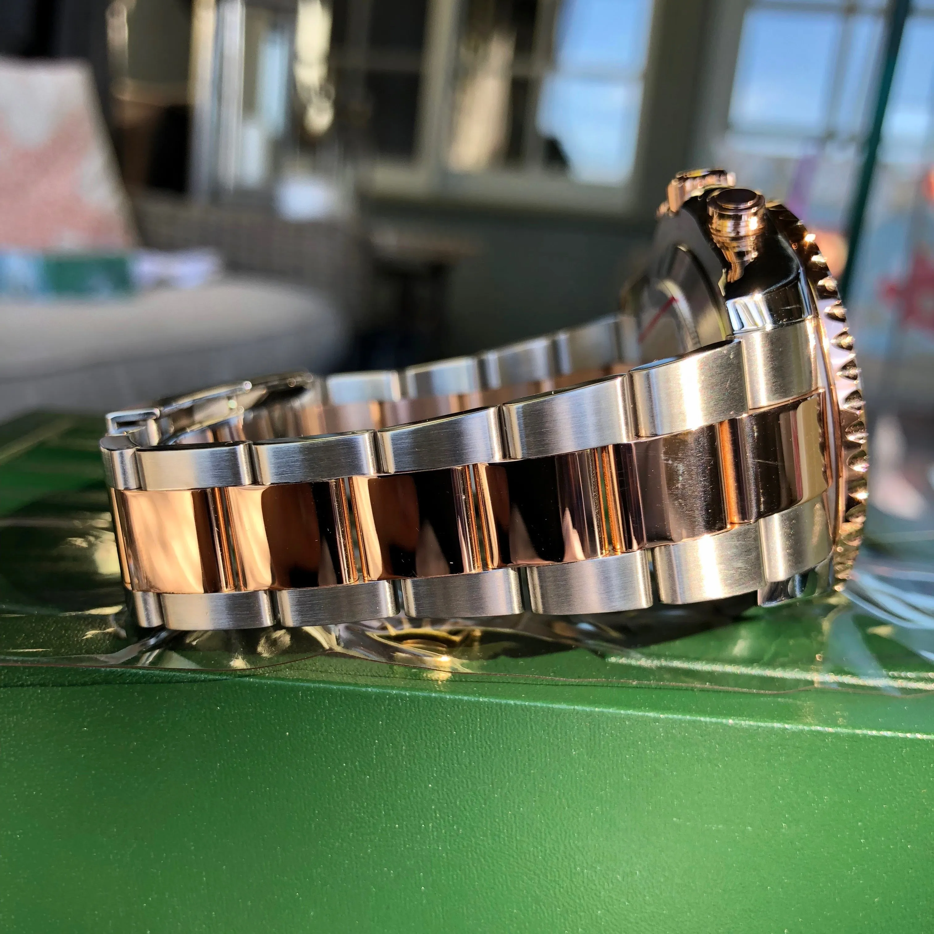2009 Rolex Yachtmaster II 116681 Oyster Perpetual Two Tone Steel Rose Gold Ceramic 44mm Wristwatch