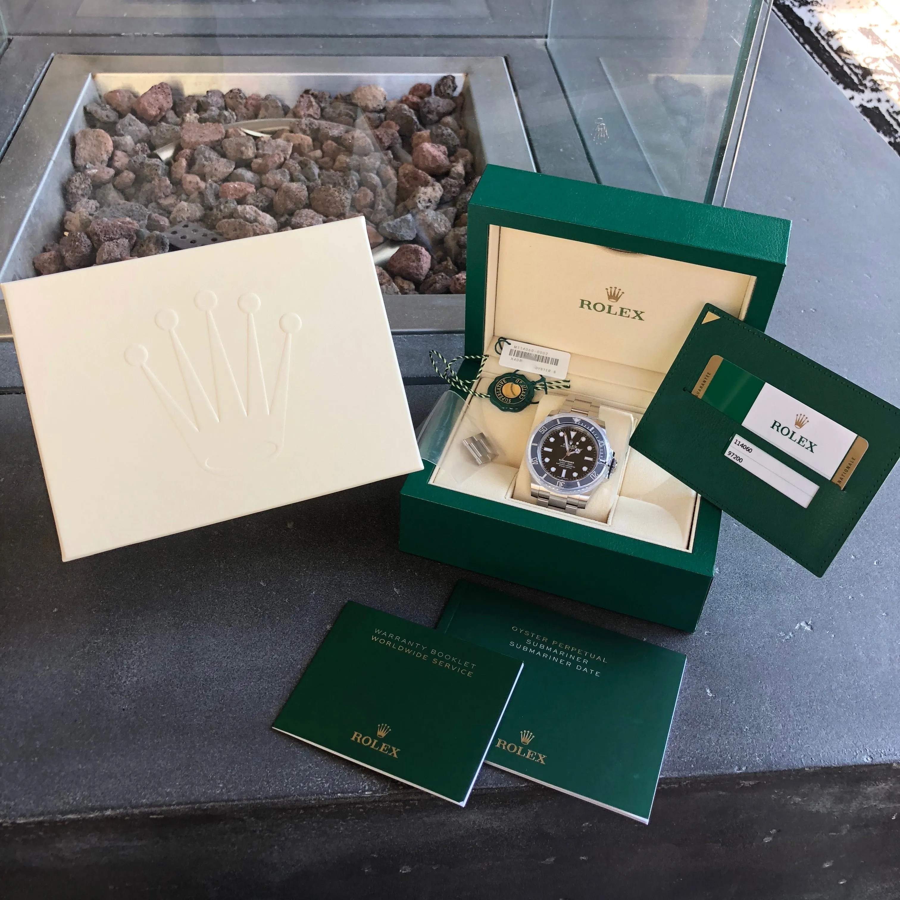 2018 Rolex Submariner 114060 No Date Stainless Steel Ceramic Wristwatch Box Papers