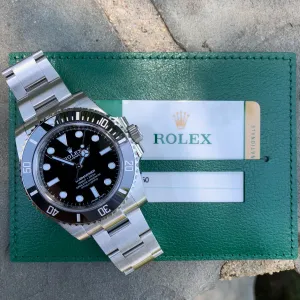 2018 Rolex Submariner 114060 No Date Stainless Steel Ceramic Wristwatch Box Papers
