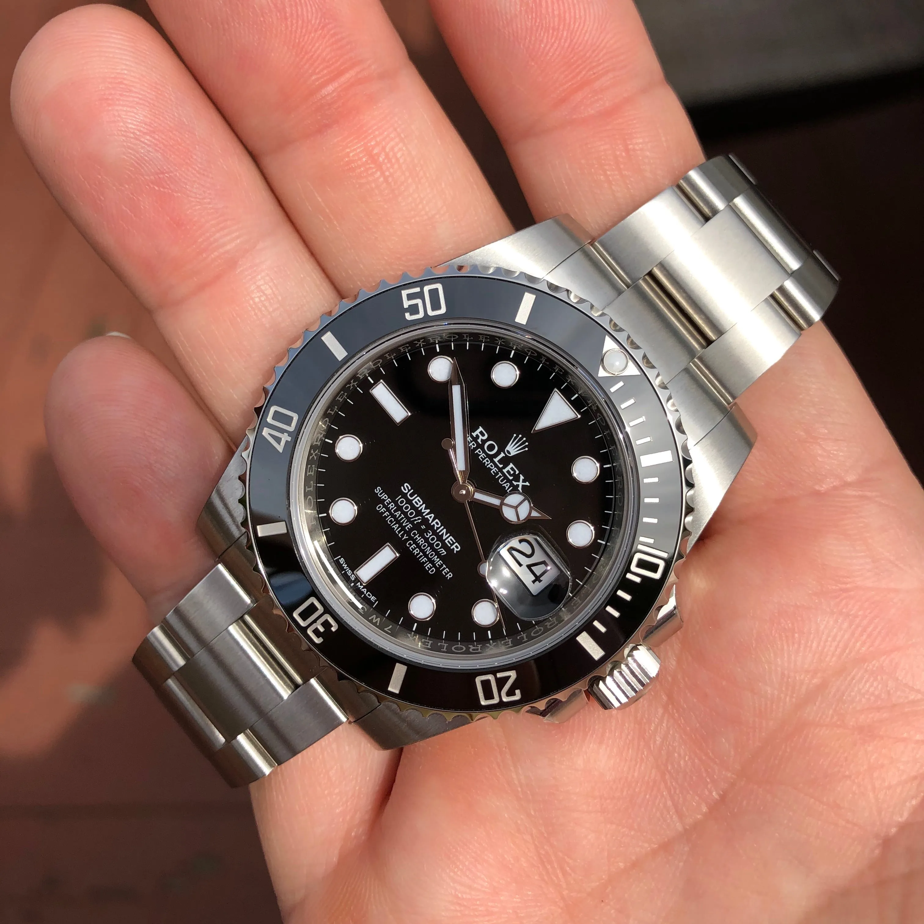 2018 Rolex Submariner Date 116610LN Steel Ceramic Wristwatch New Factory Wrapped Box Papers