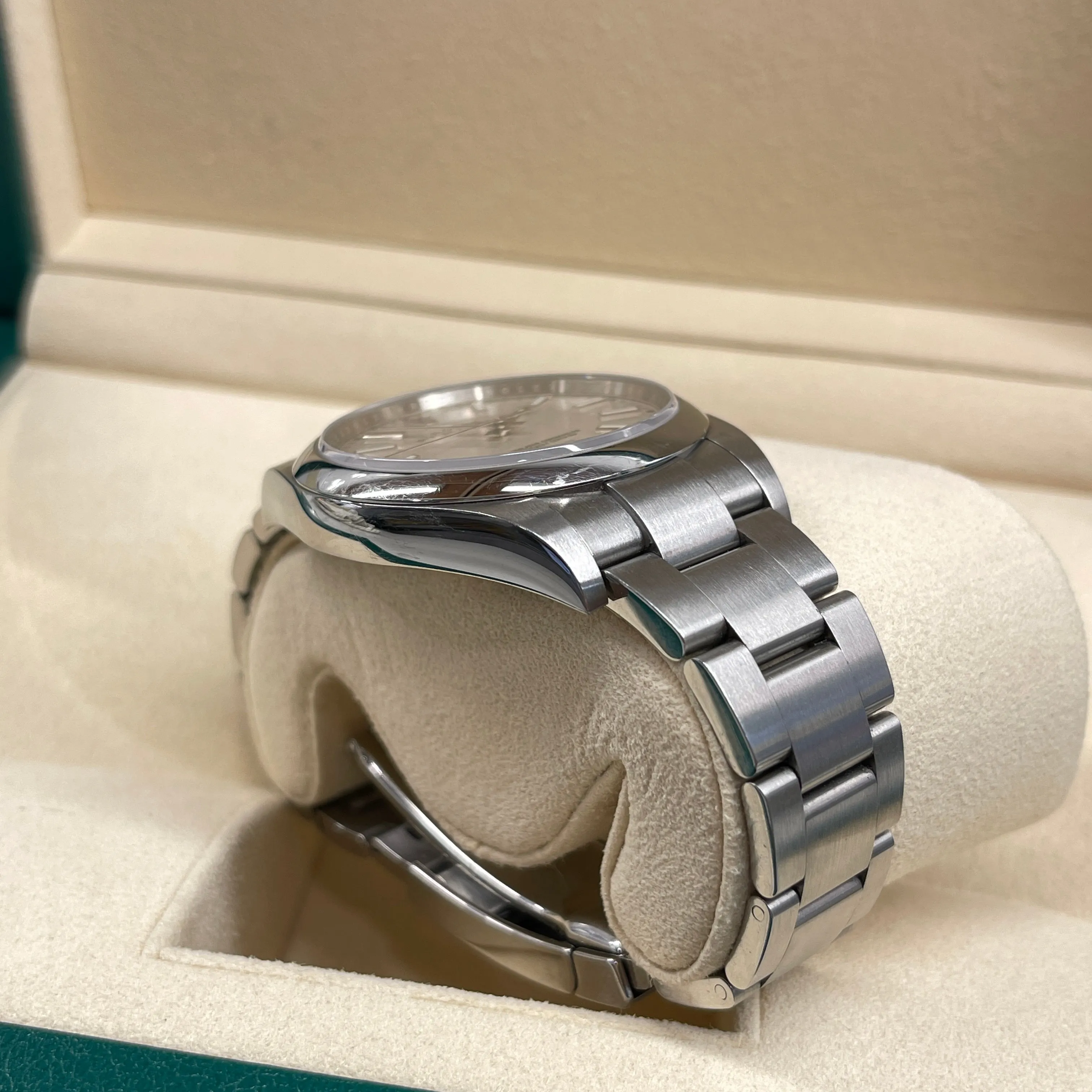 2019 Rolex Oyster Perpetual 114300 White 39mm Stainless Steel Wristwatch Box Papers
