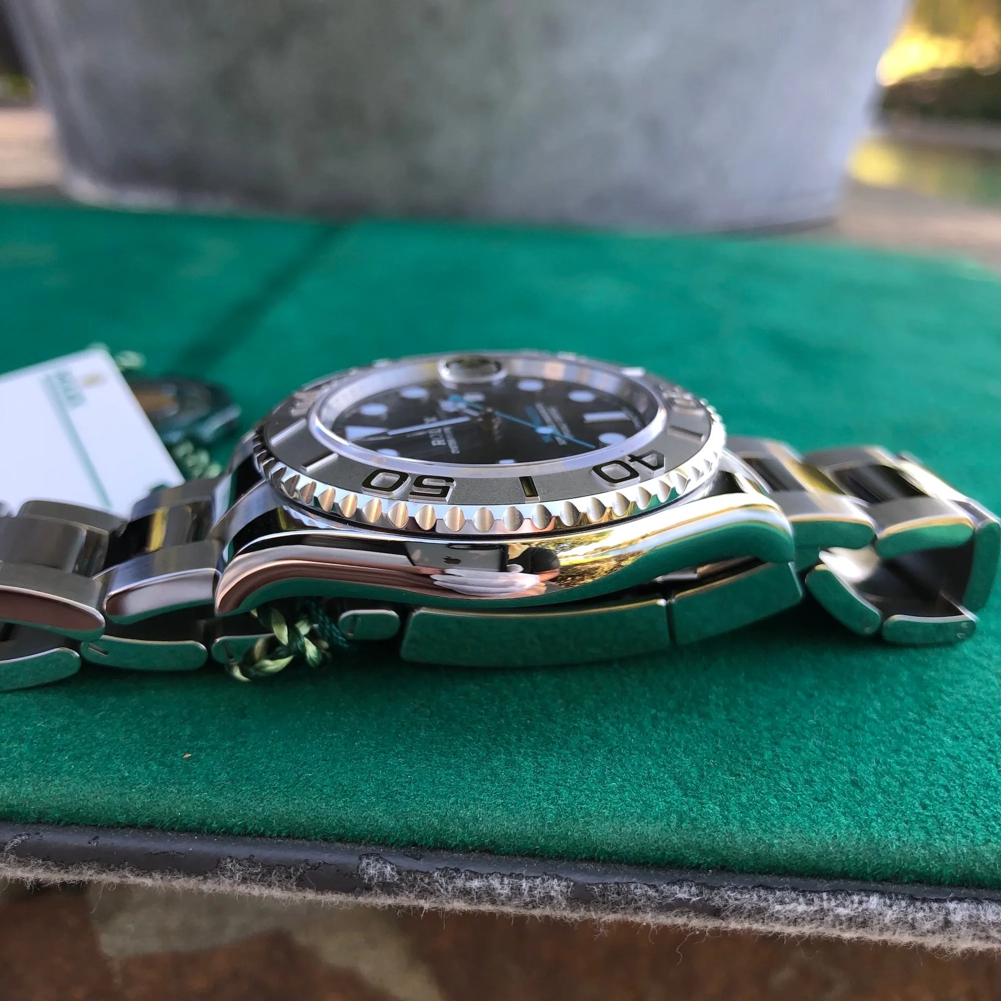 2019 Rolex Yachtmaster 116622 Platinum Rhodium 40mm Steel Oyster Wristwatch Box Papers