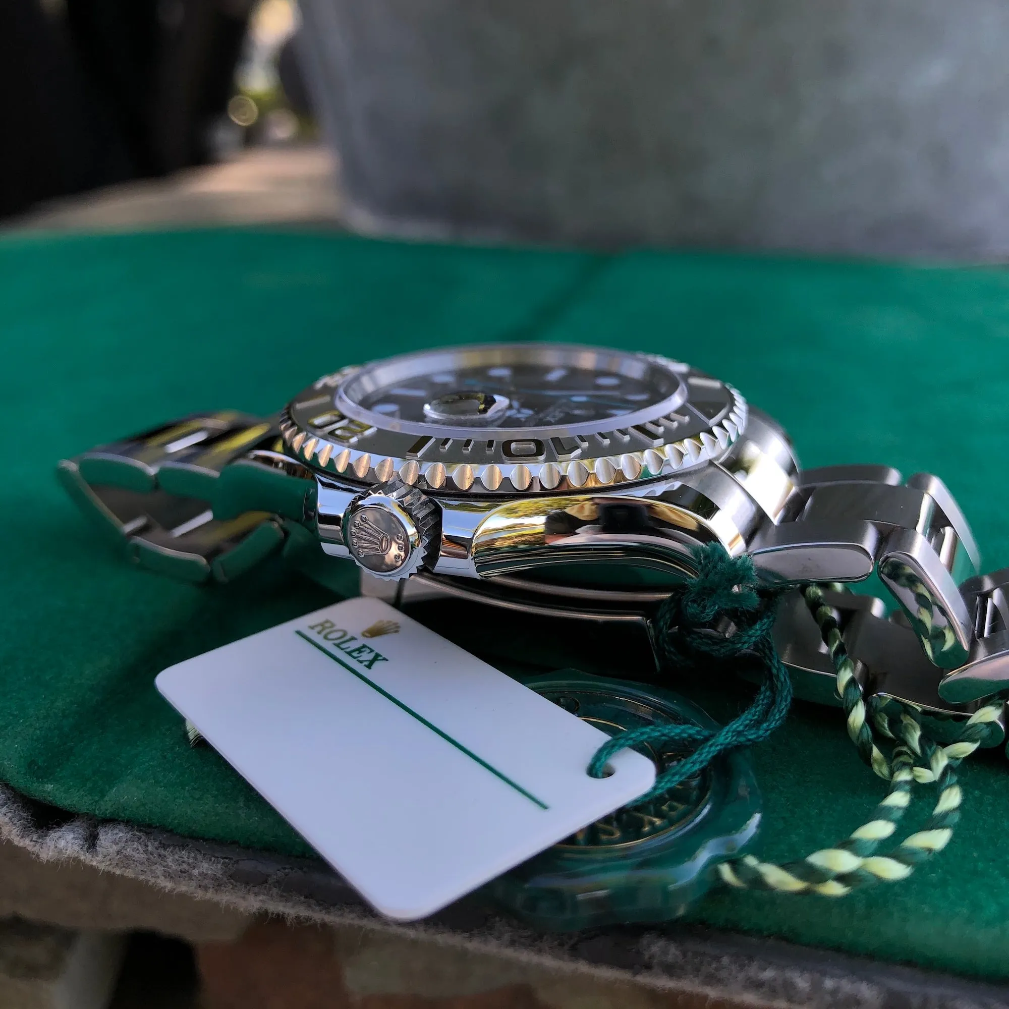 2019 Rolex Yachtmaster 116622 Platinum Rhodium 40mm Steel Oyster Wristwatch Box Papers