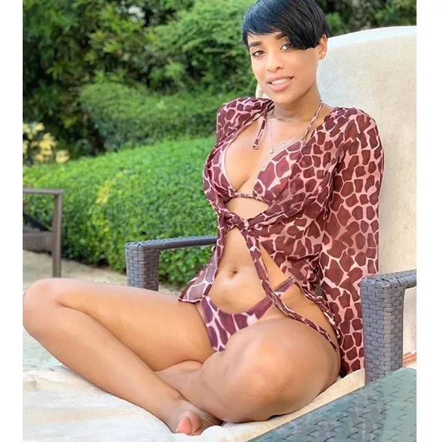 2020 Womens Sexy Three Piece Bikini Set With Fashionable Cover Up