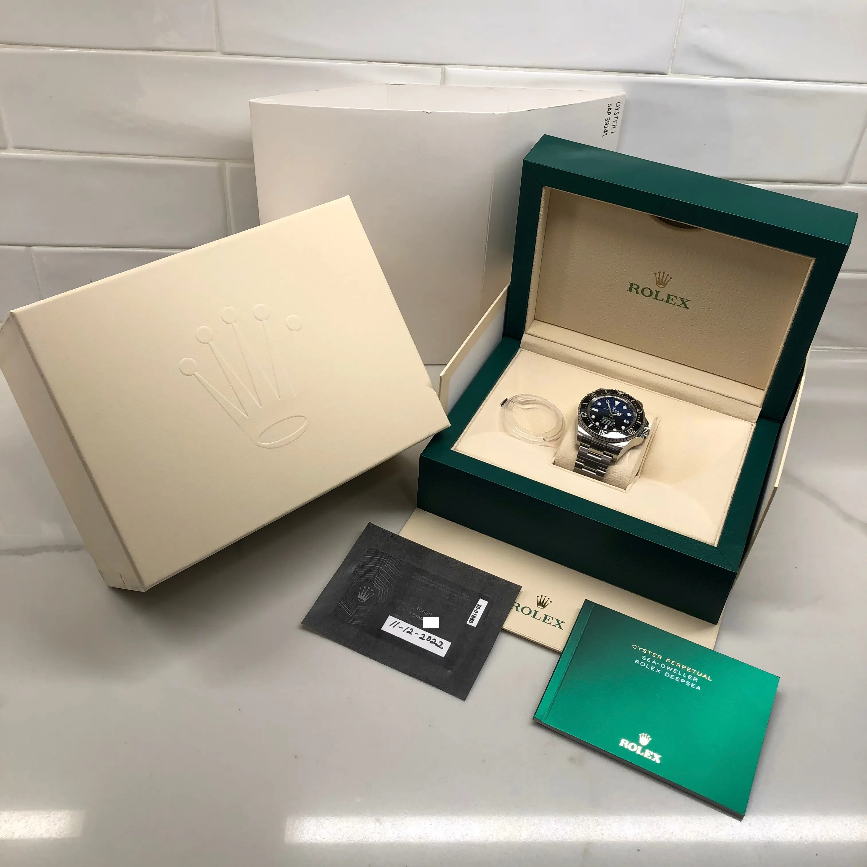 2022 Rolex SEA DWELLER DEEPSEA 136660 James Cameron Ceramic Mens 44mm Automatic Wristwatch with Box and Papers*