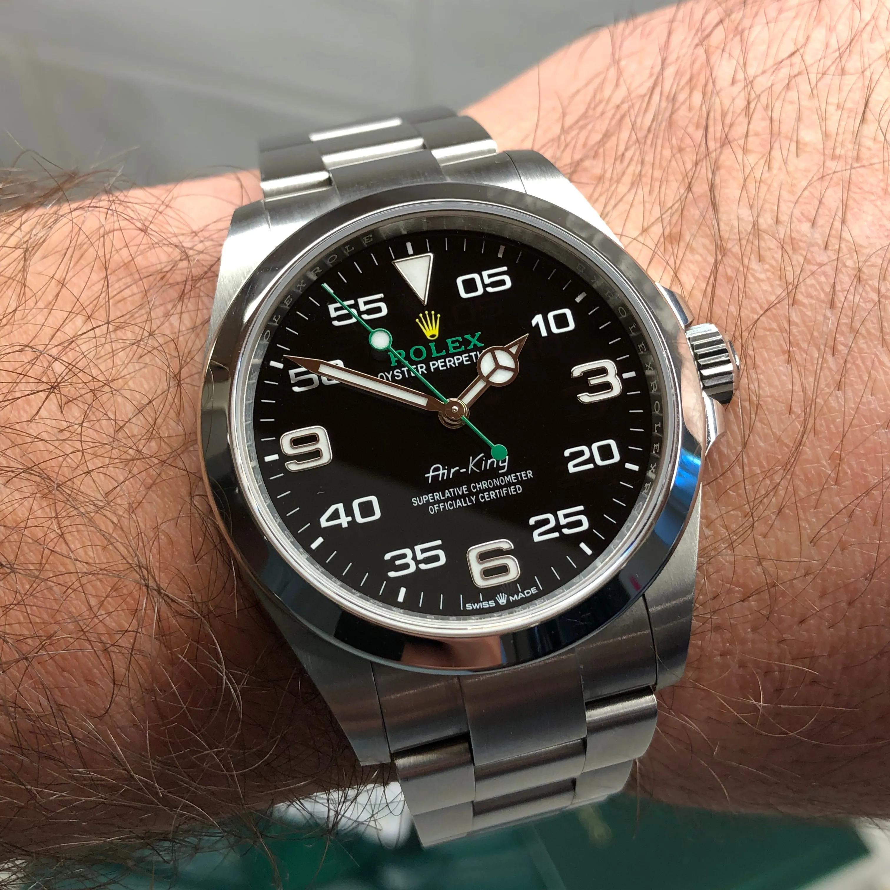 2023 Rolex Air King 126900 Automatic Steel Wristwatch with Box and Papers