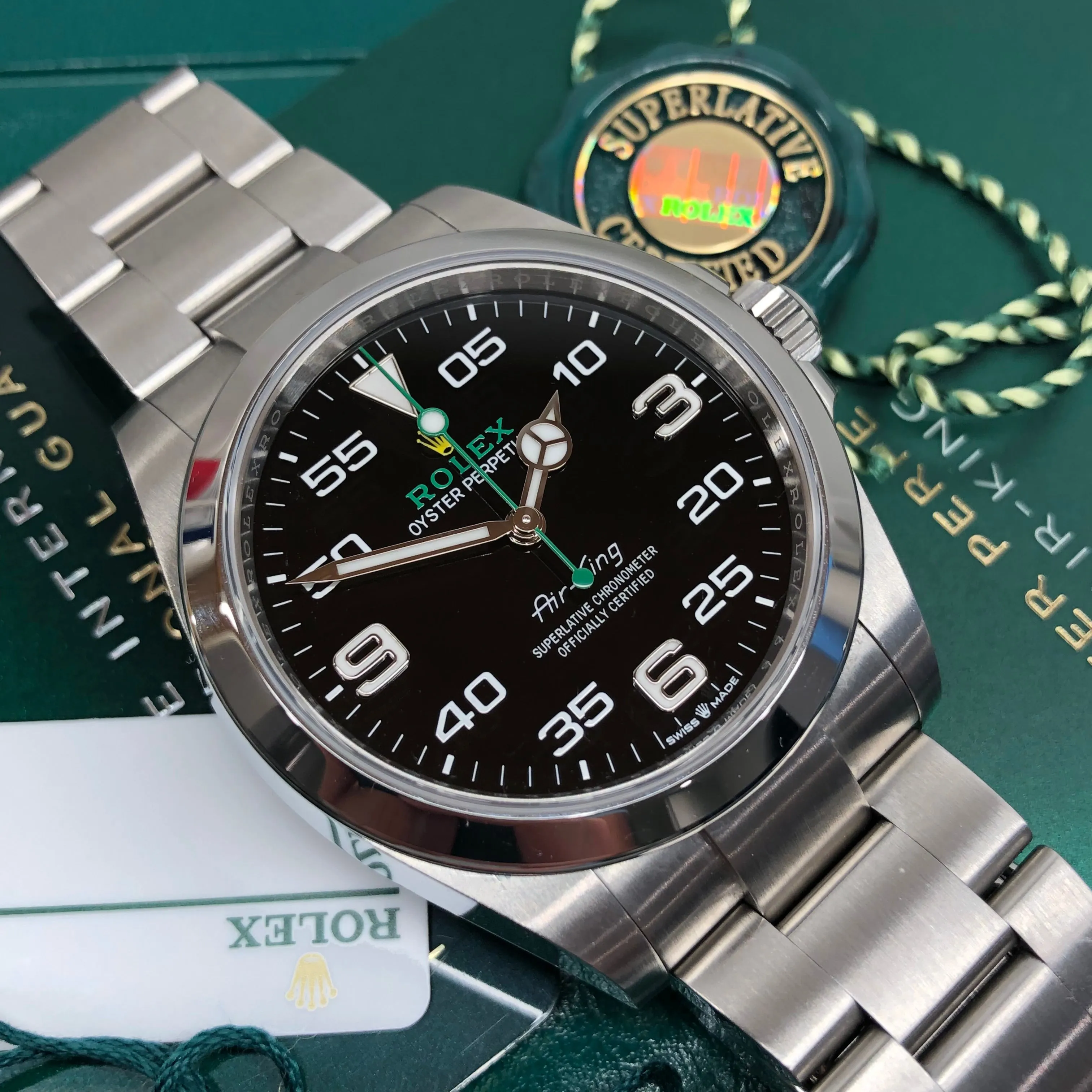 2023 Rolex Air King 126900 Automatic Steel Wristwatch with Box and Papers
