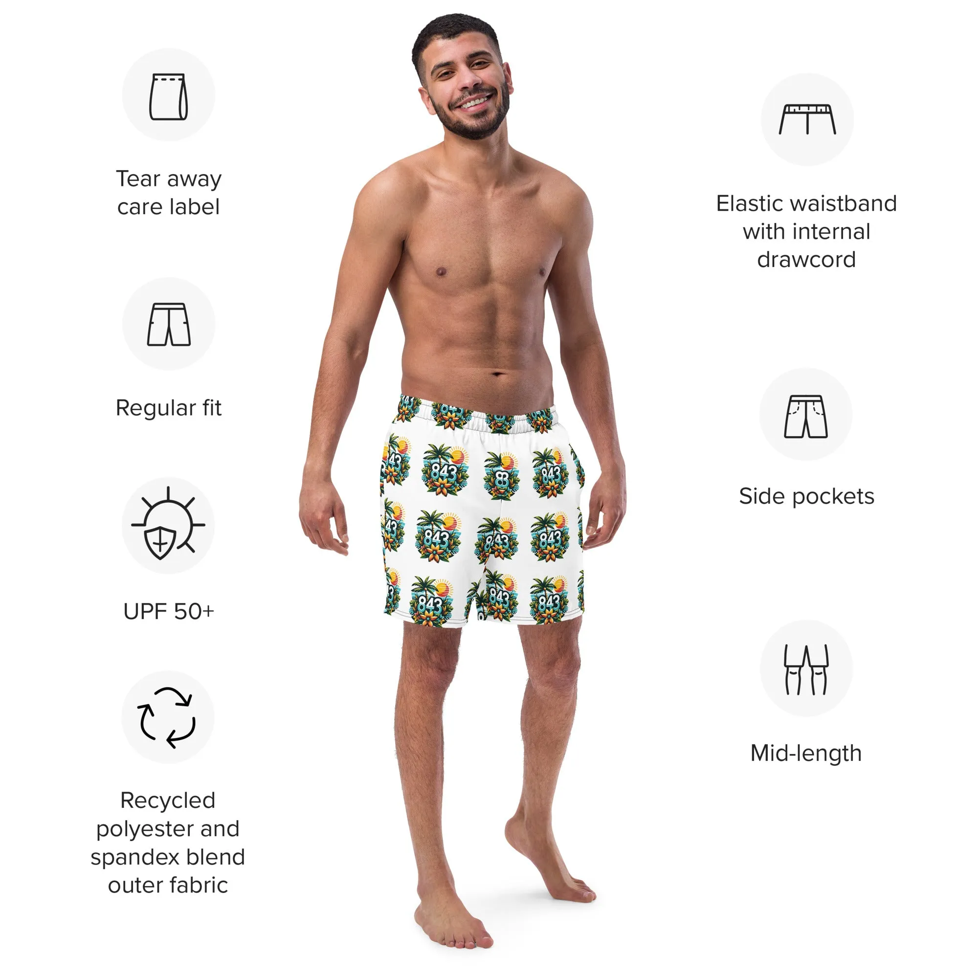 843 Pattern Men's swim trunks