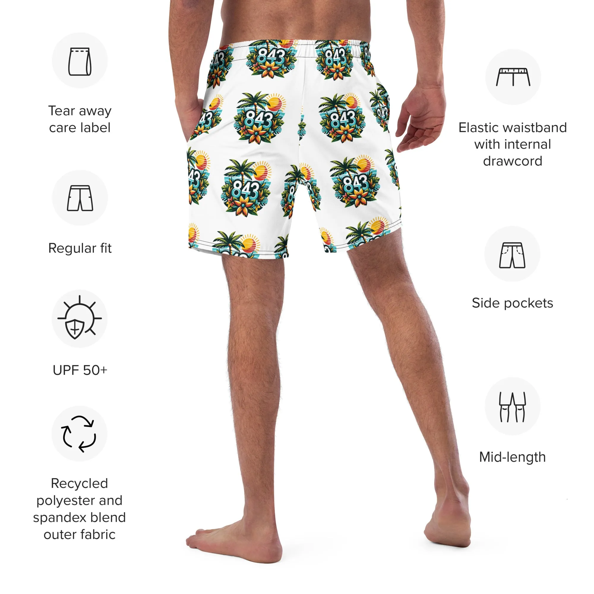 843 Pattern Men's swim trunks