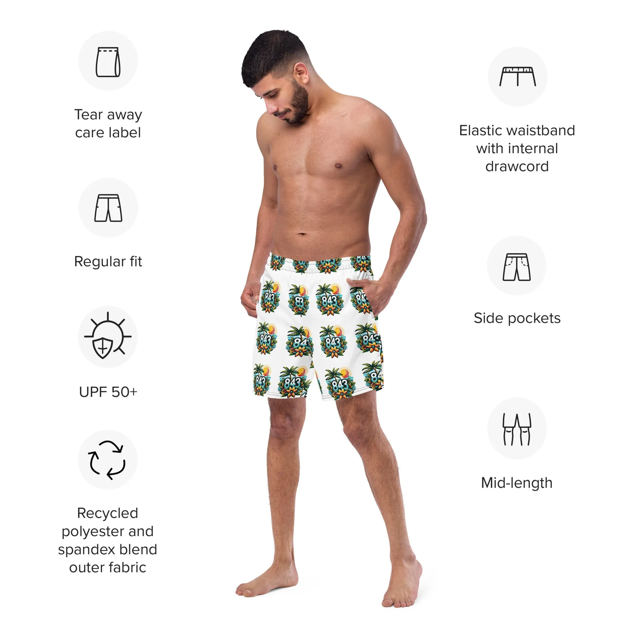 843 Pattern Men's swim trunks