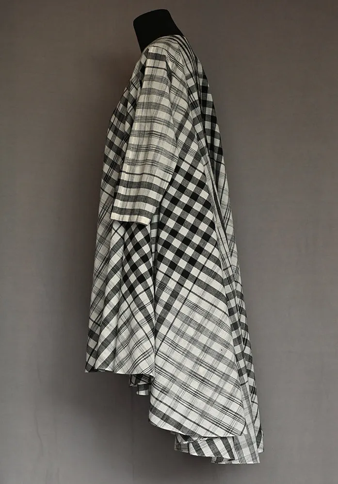 Amrich Dress Handwoven Cotton Ikat Check Button Down