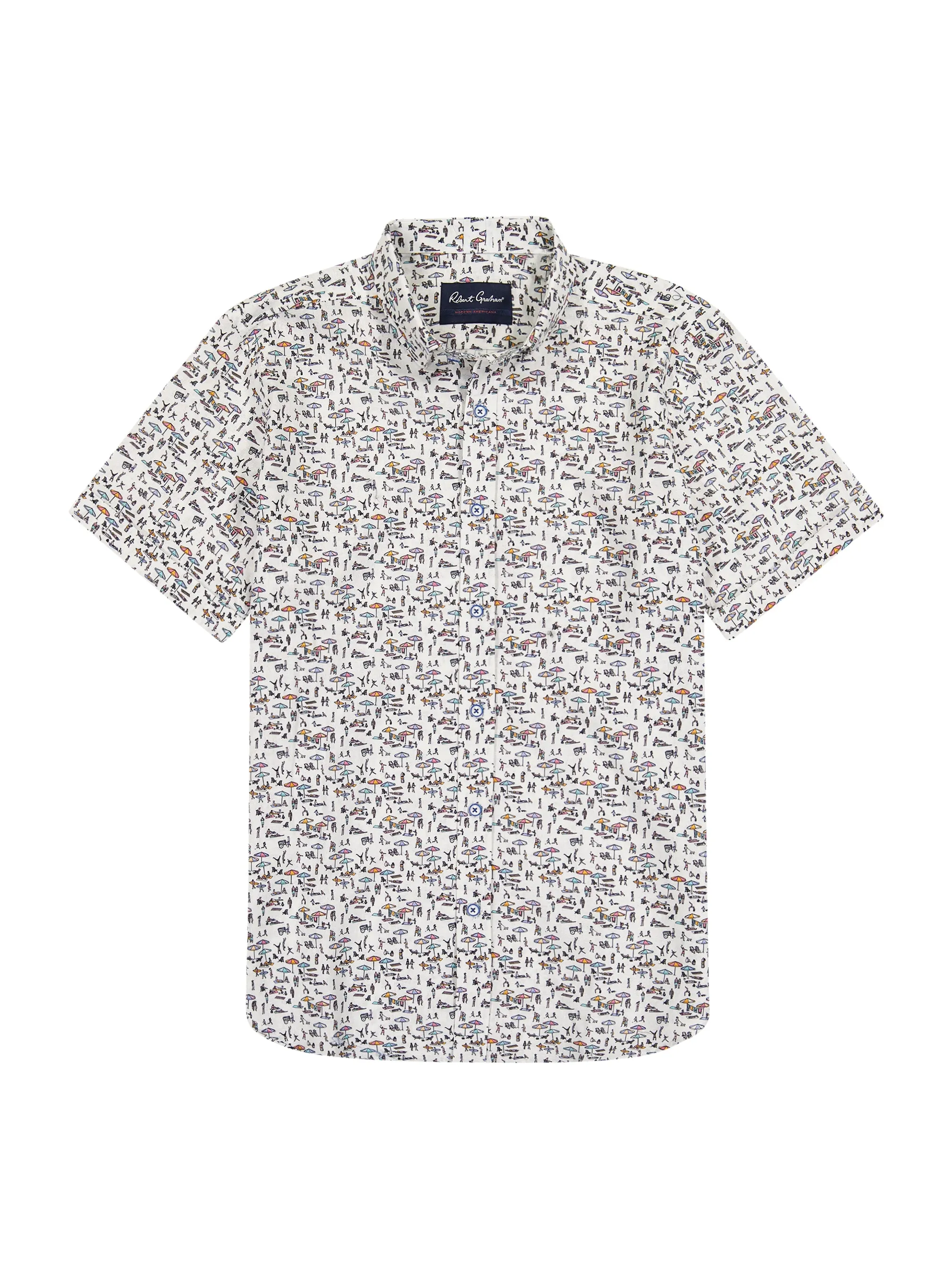 BEACH BOUND SHORT SLEEVE BUTTON DOWN SHIRT