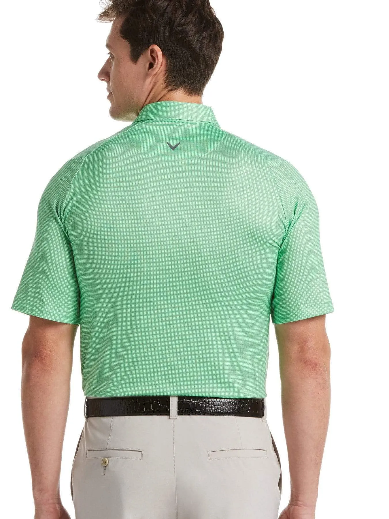 Big & Tall Printed Gingham Swing Tech™ Polo