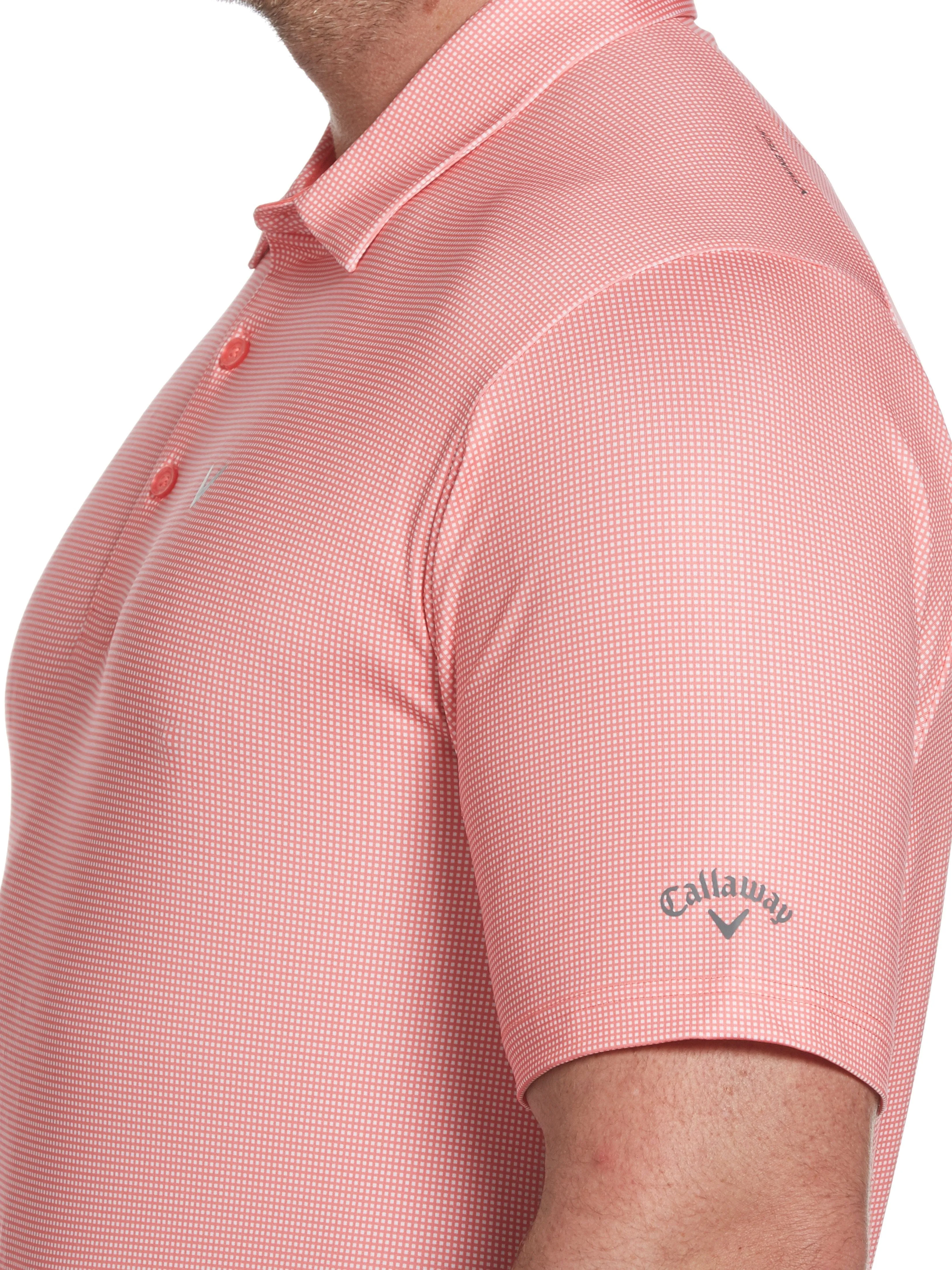 Big & Tall Printed Gingham Swing Tech™ Polo