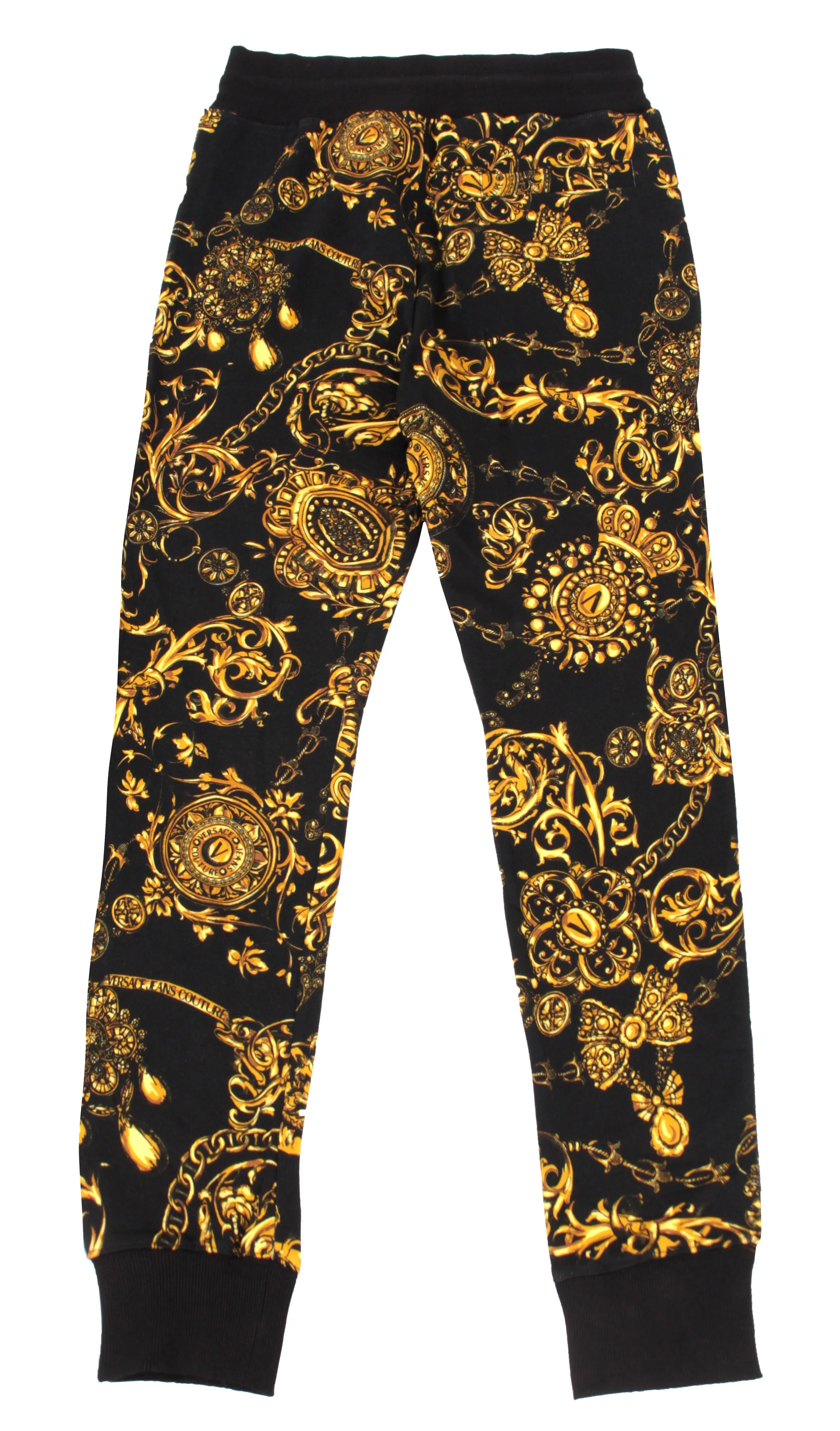 Black & Gold Baroque Print Joggers