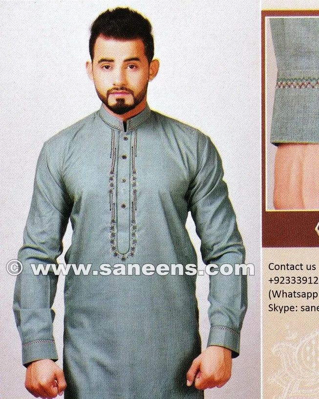 Bluish Gray Afghan Fashion for Man