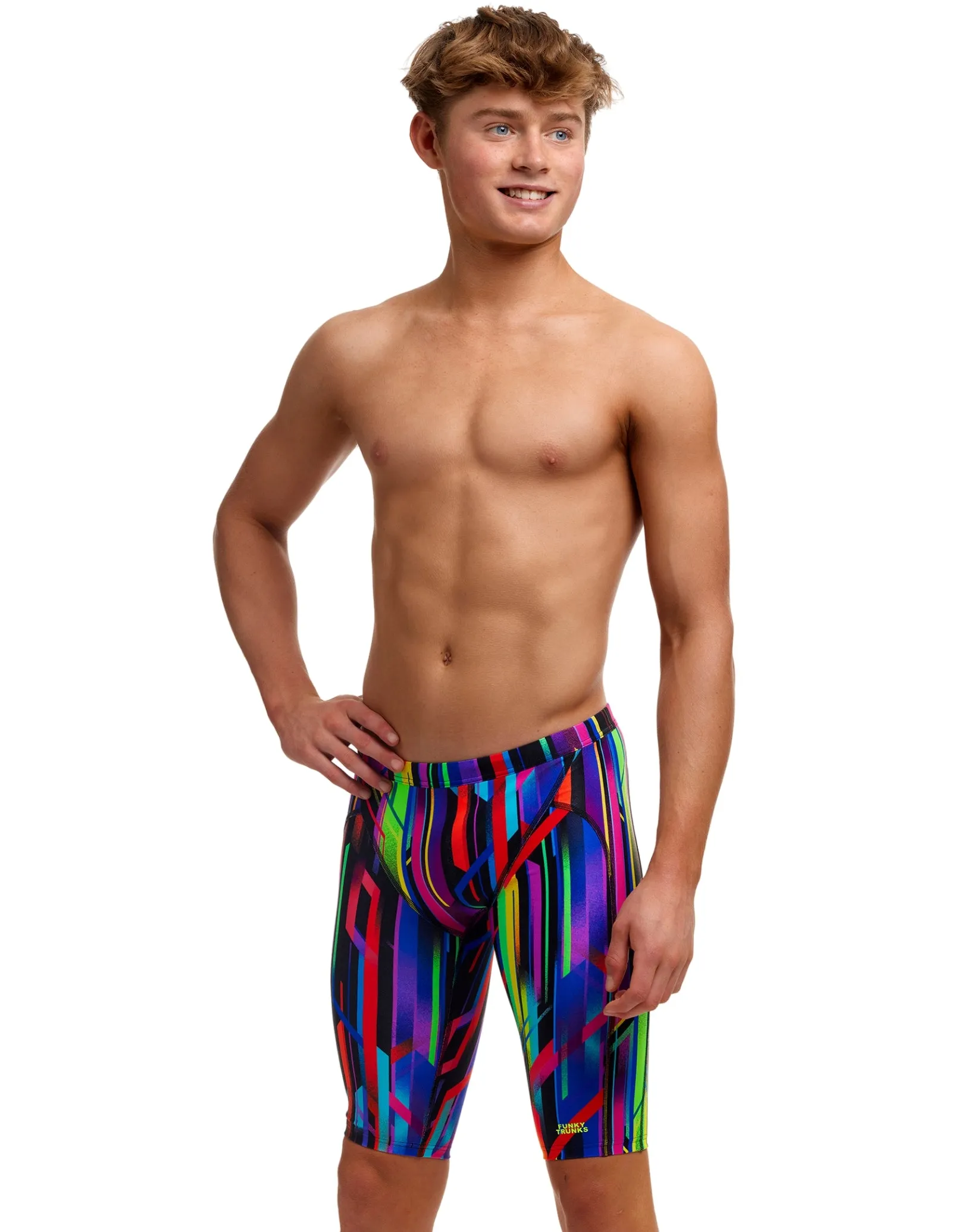 Boys Baby Beamer Swim Training Jammer - Black/Multi