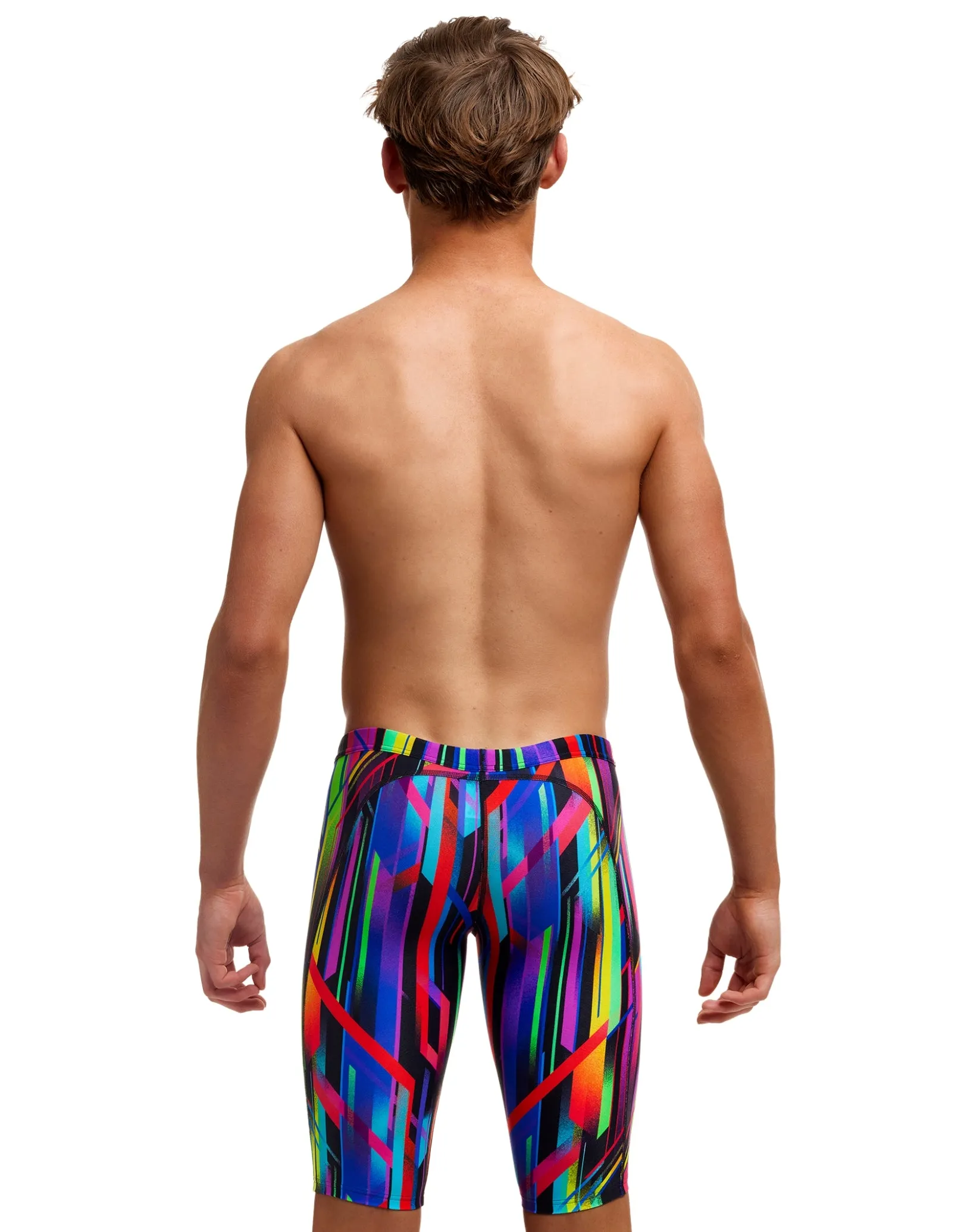 Boys Baby Beamer Swim Training Jammer - Black/Multi