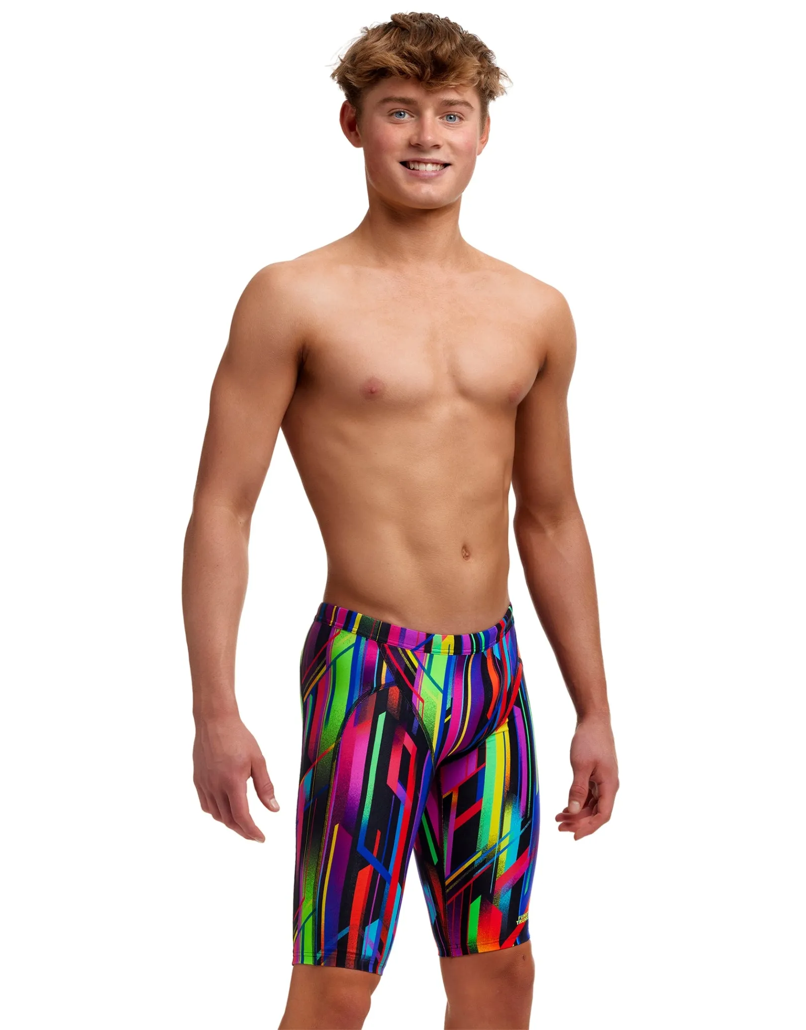 Boys Baby Beamer Swim Training Jammer - Black/Multi