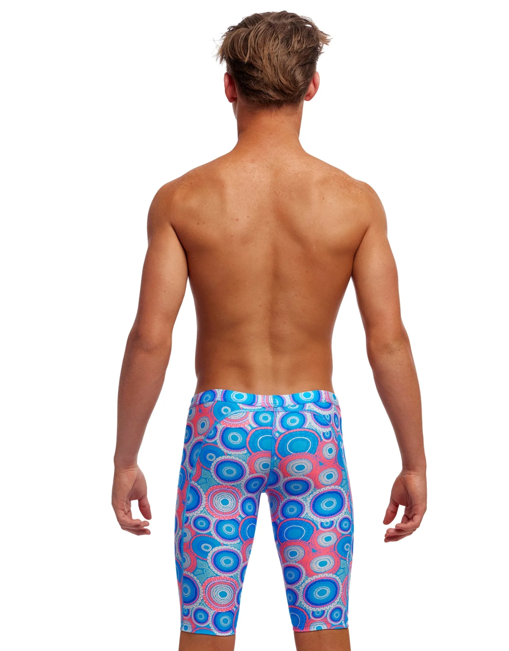 Boys Bundjalung Blue Swim Training Jammer - Blue/Pink