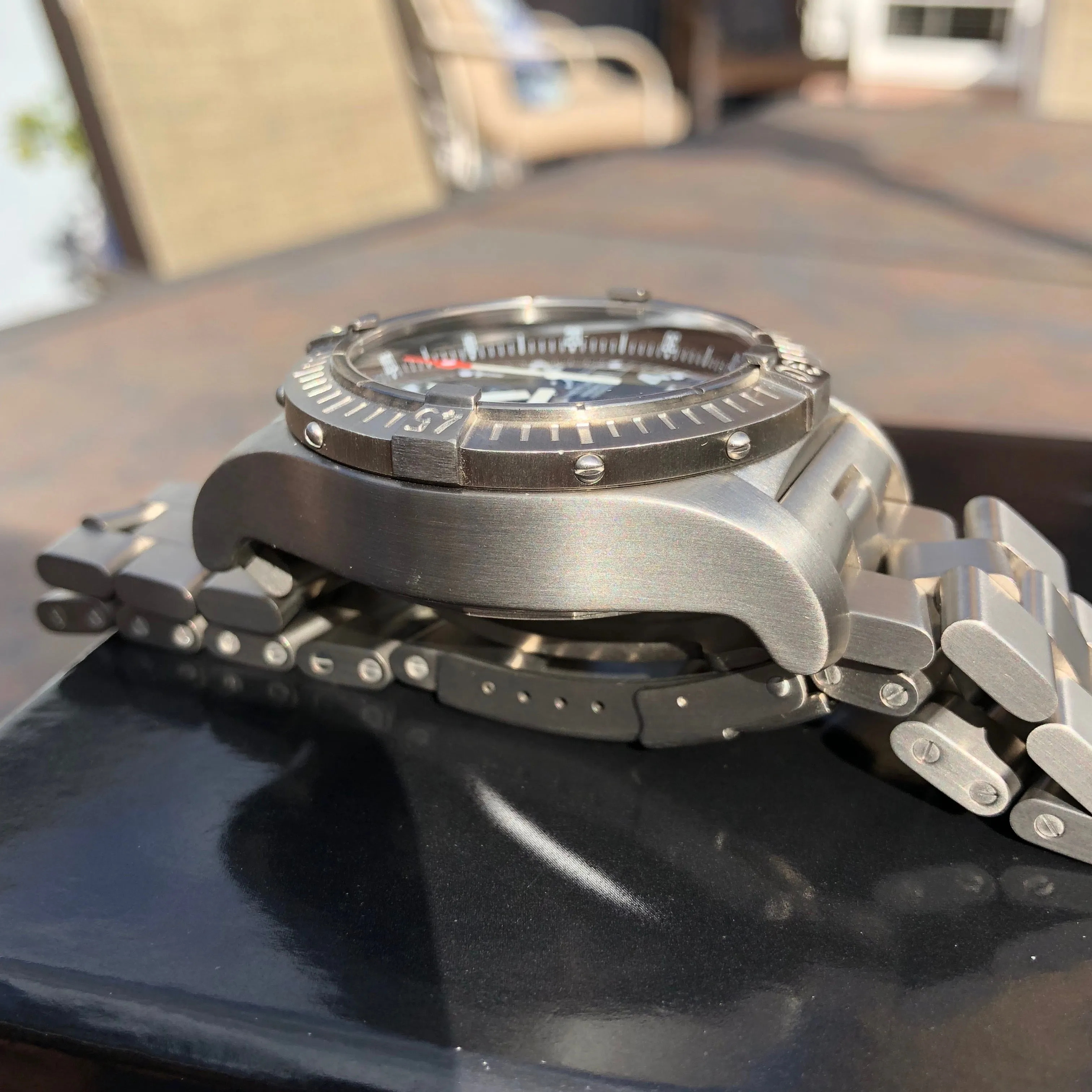 Breitling Avenger E13360 Titanium 44mm Chronograph Automatic Wristwatch Box Papers