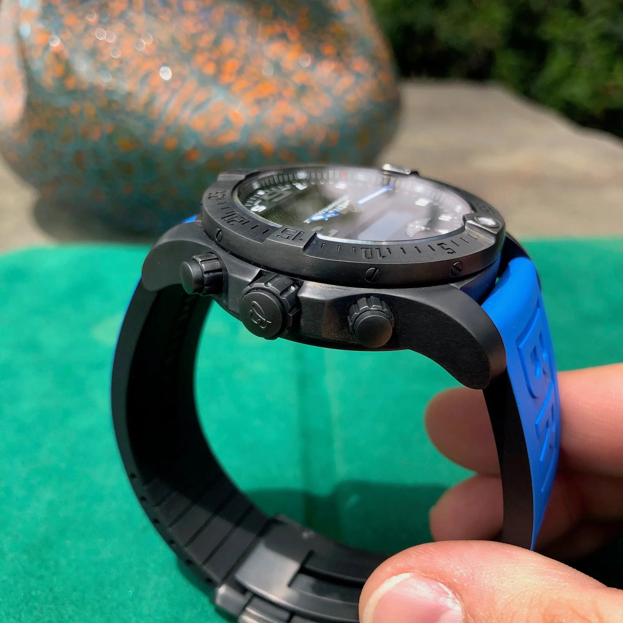 Breitling Exospace B55 Connected Blue Rubber Black Titanium VB5510H2 Wristwatch Box Papers