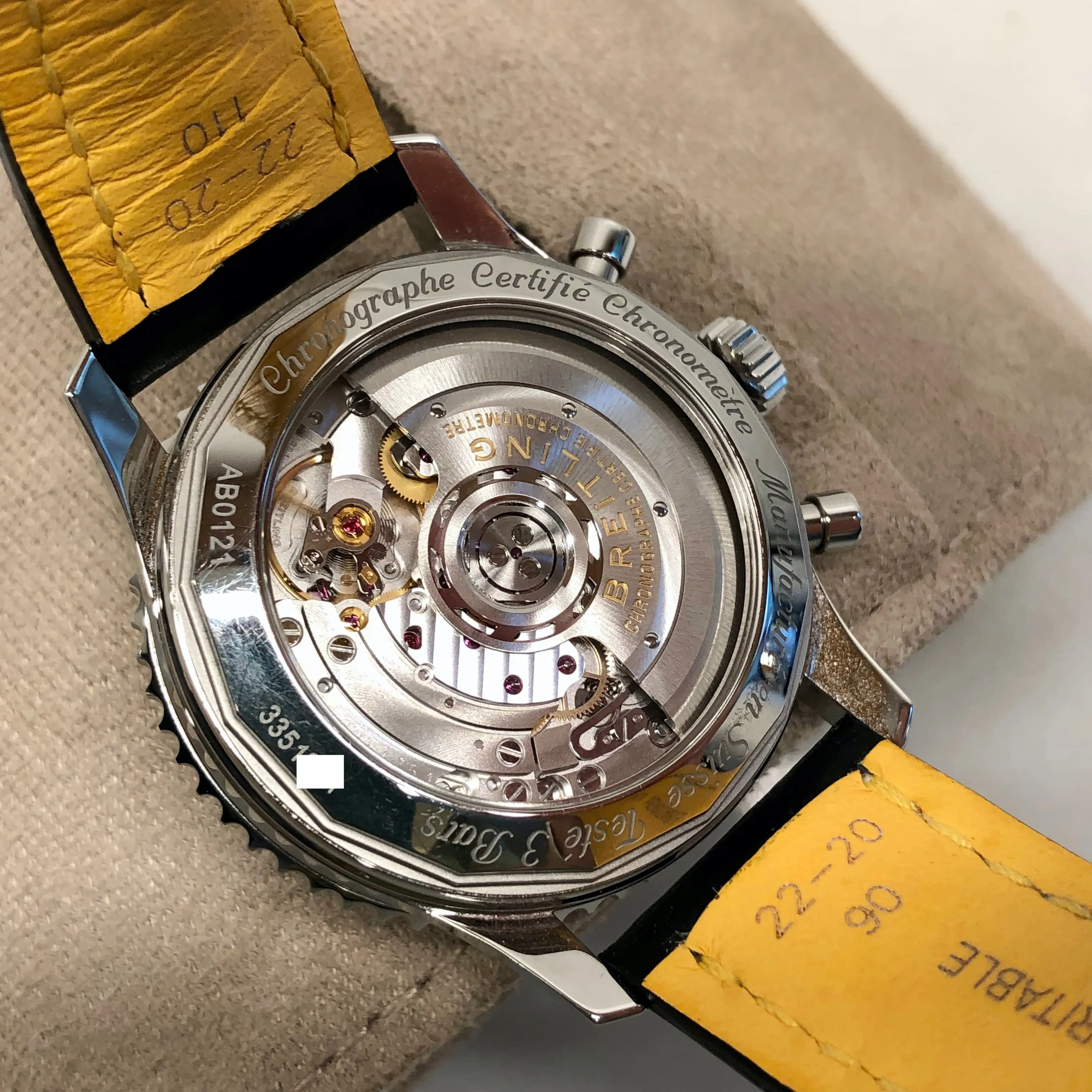 Breitling Navitimer B01 Chronograph 43 AB0121 Stainless Steel Leather Wristwatch with Box and Papers