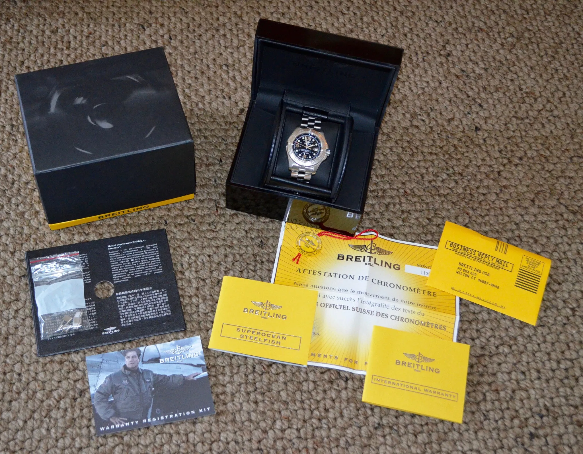 Breitling SuperOcean Steelfish A17390 Automatic Steel Black 44mm Wristwatch