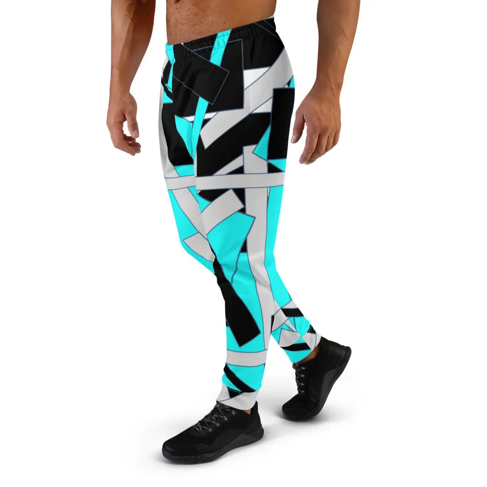 Bright Blue Geometric Men's Joggers
