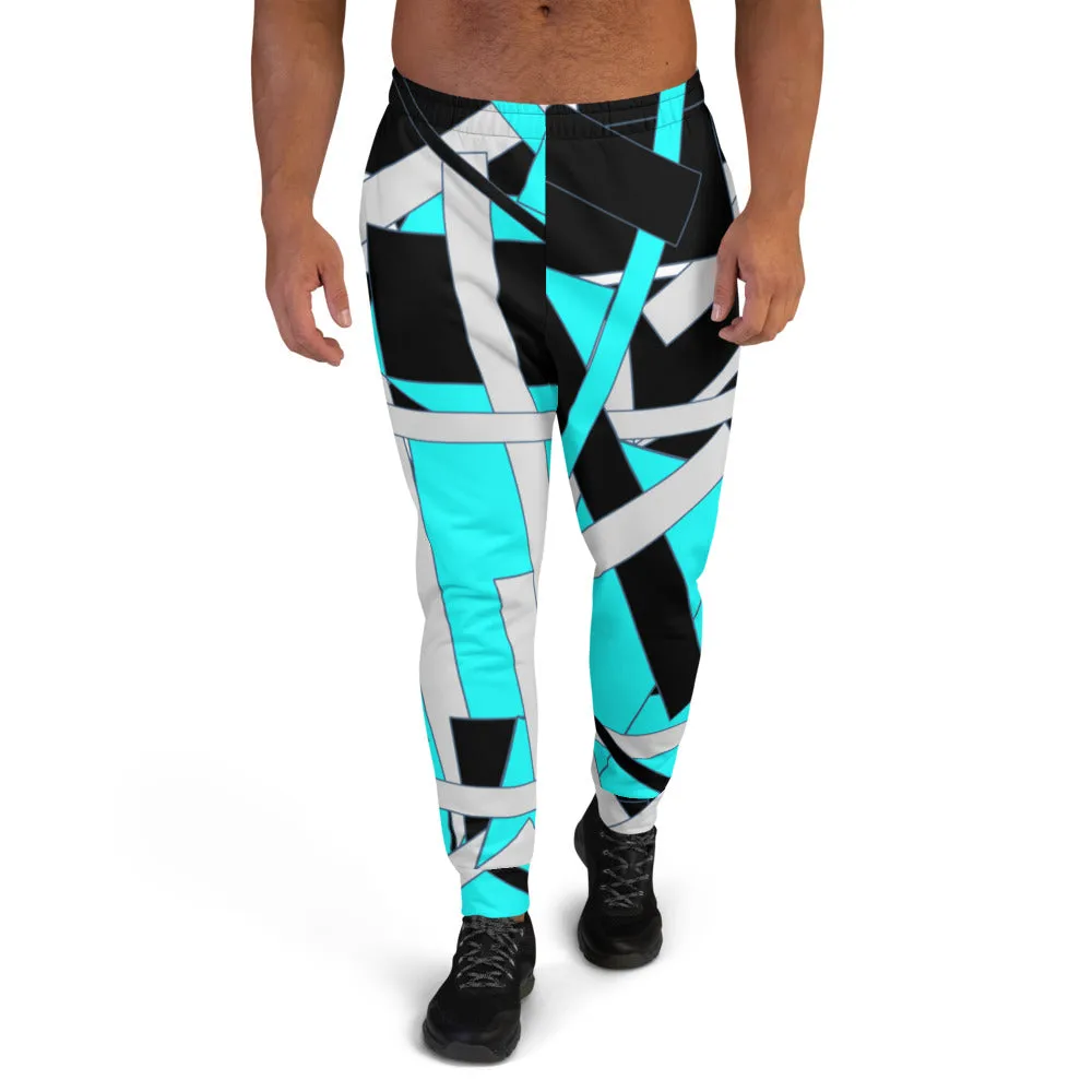 Bright Blue Geometric Men's Joggers