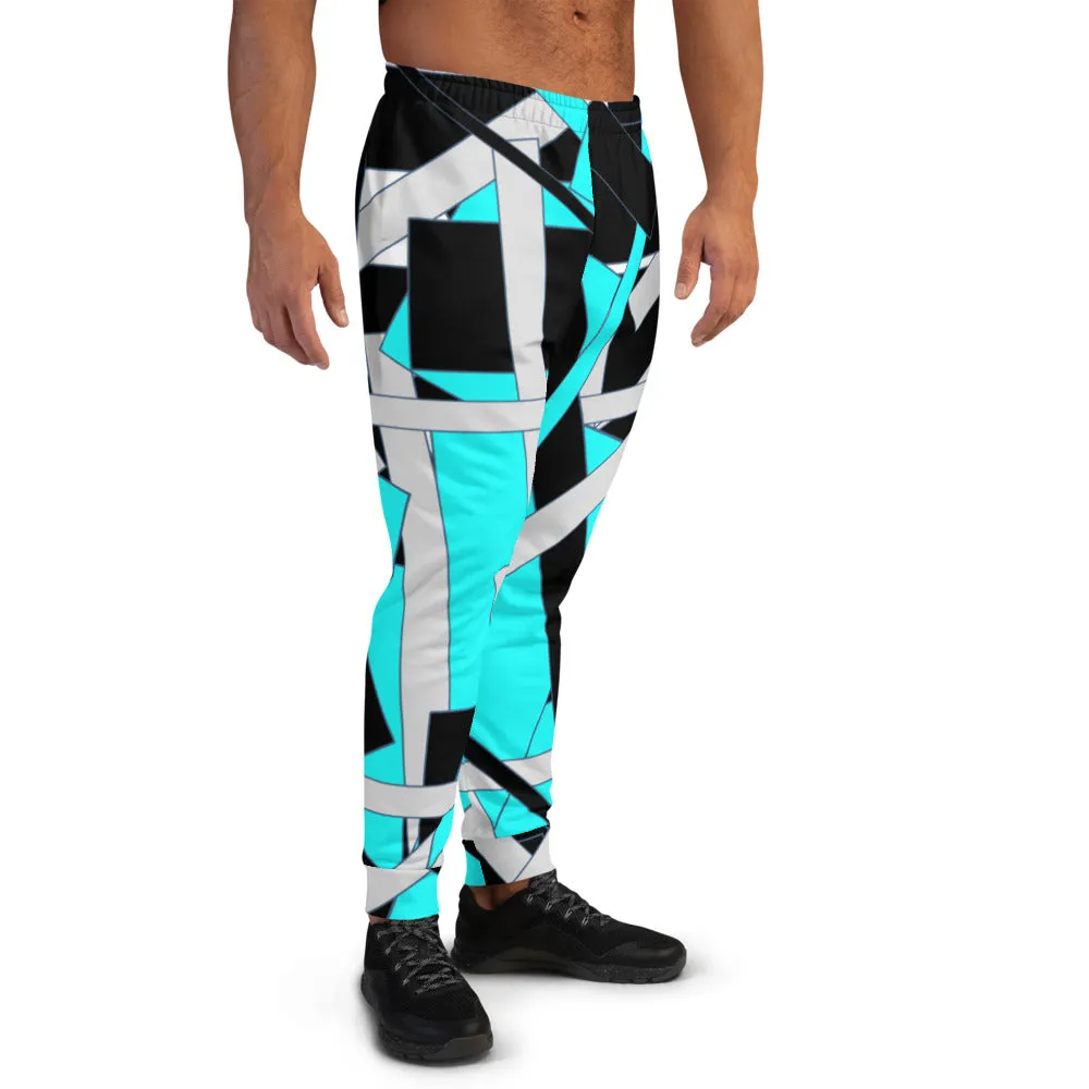 Bright Blue Geometric Men's Joggers