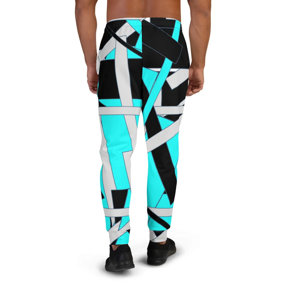 Bright Blue Geometric Men's Joggers
