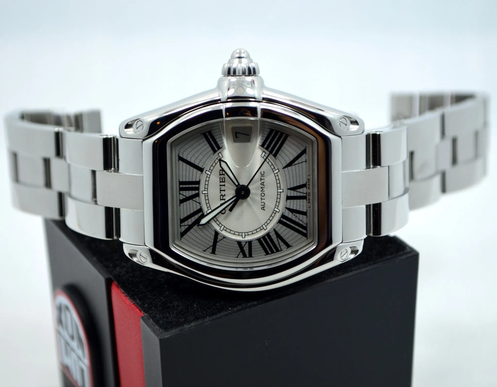 Cartier Roadster W62025V3 2510 Steel Roman Large Size Automatic Watch Box Papers